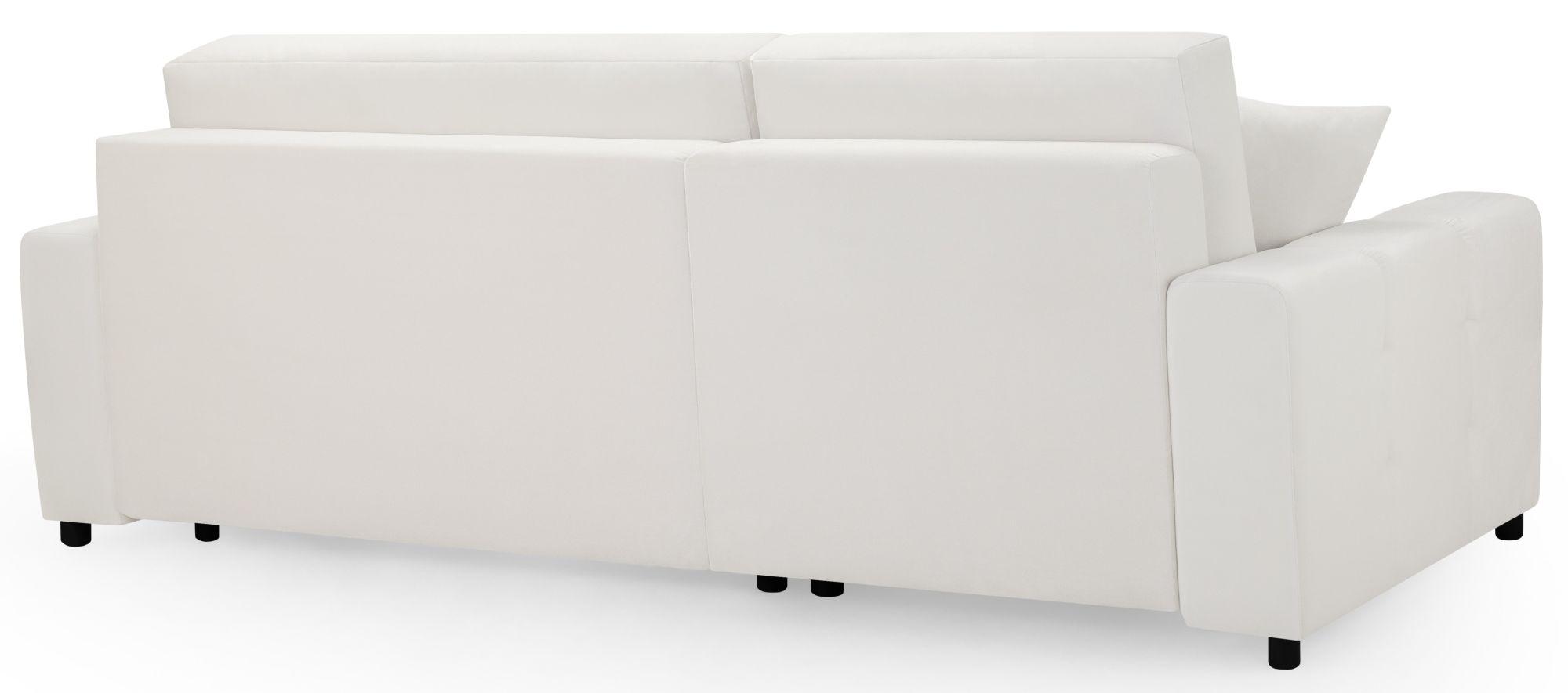 Product photograph of Luki Beige Fabric Left Hand Facing Corner Sofabed With Storage from Choice Furniture Superstore.