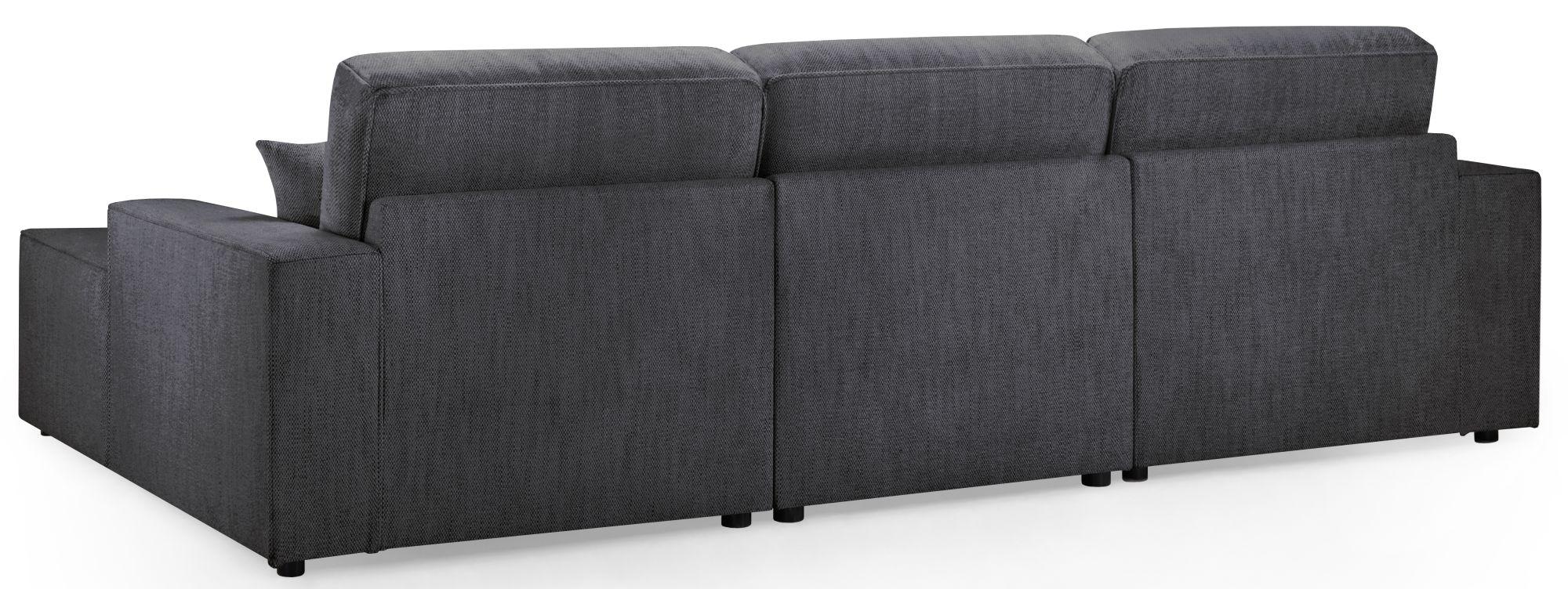 Product photograph of Leo Cinema Black Fabric U Shape Corner Sofa Suite from Choice Furniture Superstore.