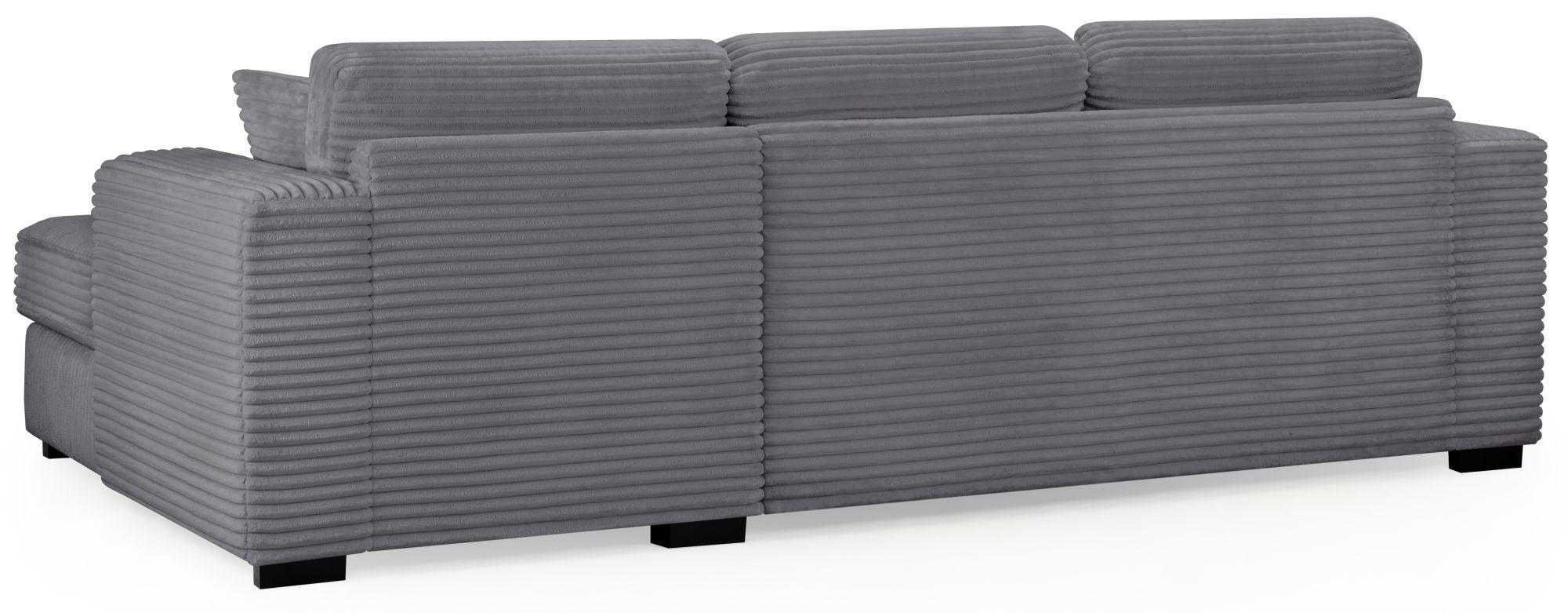 Product photograph of Harmony Grey Fabric Right Hand Facing Corner Sofa from Choice Furniture Superstore.