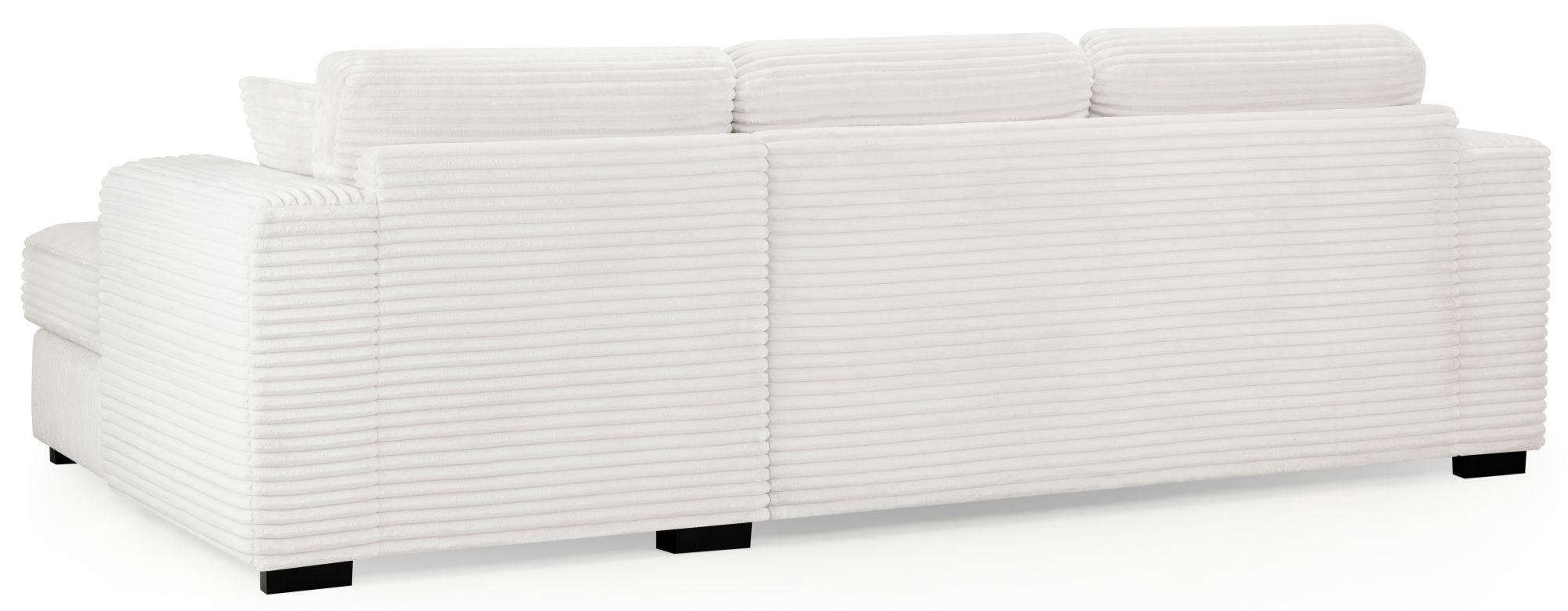 Product photograph of Harmony Ivory Fabric Right Hand Facing Corner Sofa from Choice Furniture Superstore.