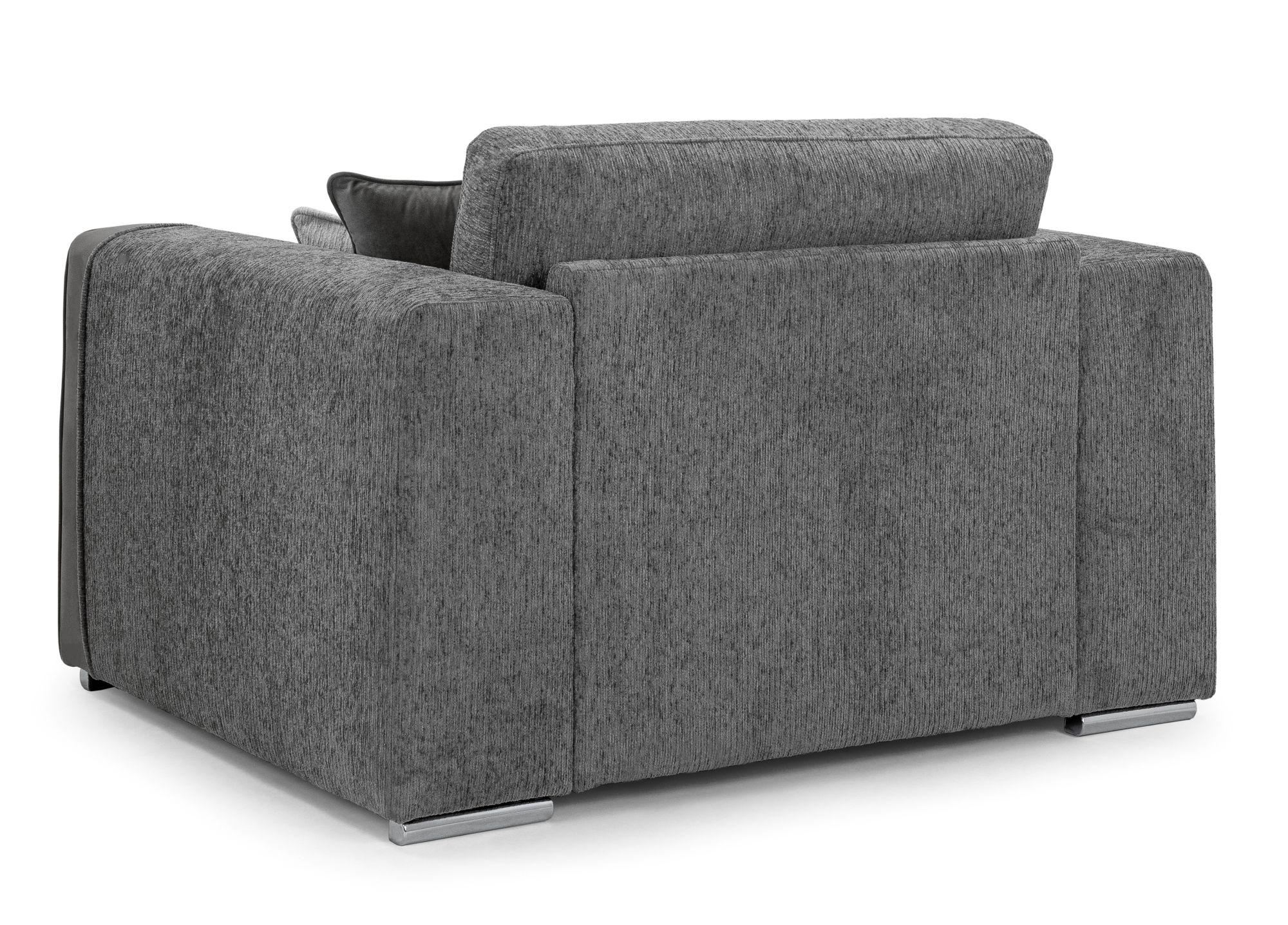 Product photograph of Naples Grey Fabric Armchair from Choice Furniture Superstore.