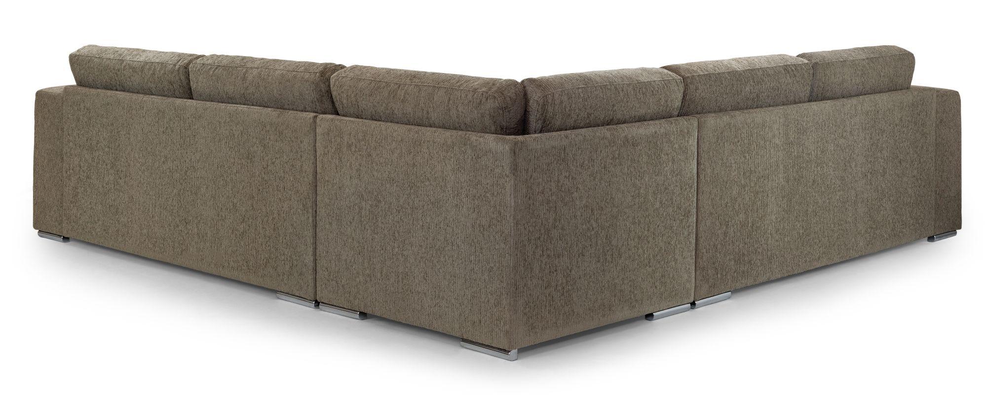 Product photograph of Naples Mocha Fabric Large Corner Sofa from Choice Furniture Superstore.