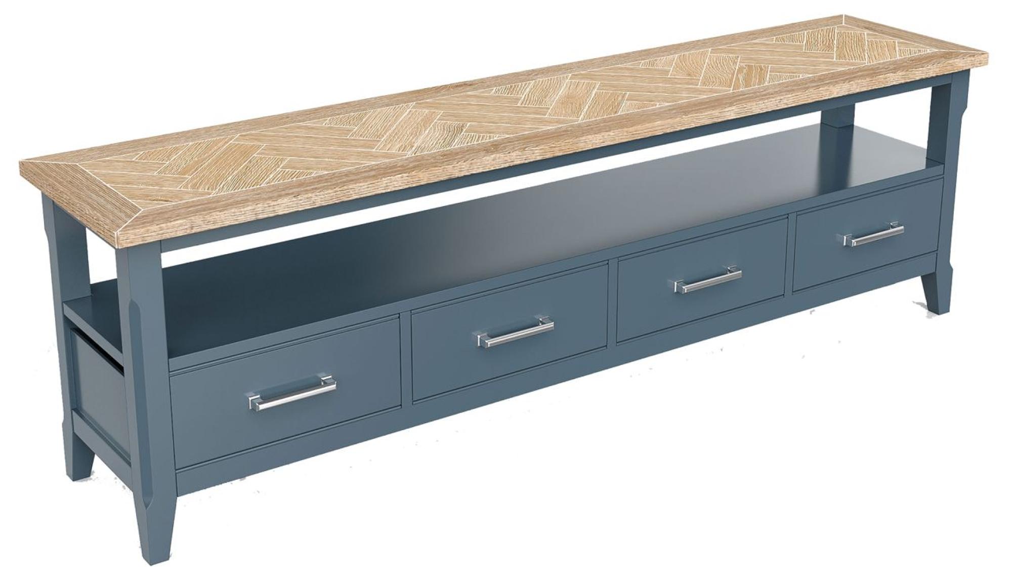 Product photograph of Signature Blue 180cm Tv Unit from Choice Furniture Superstore.