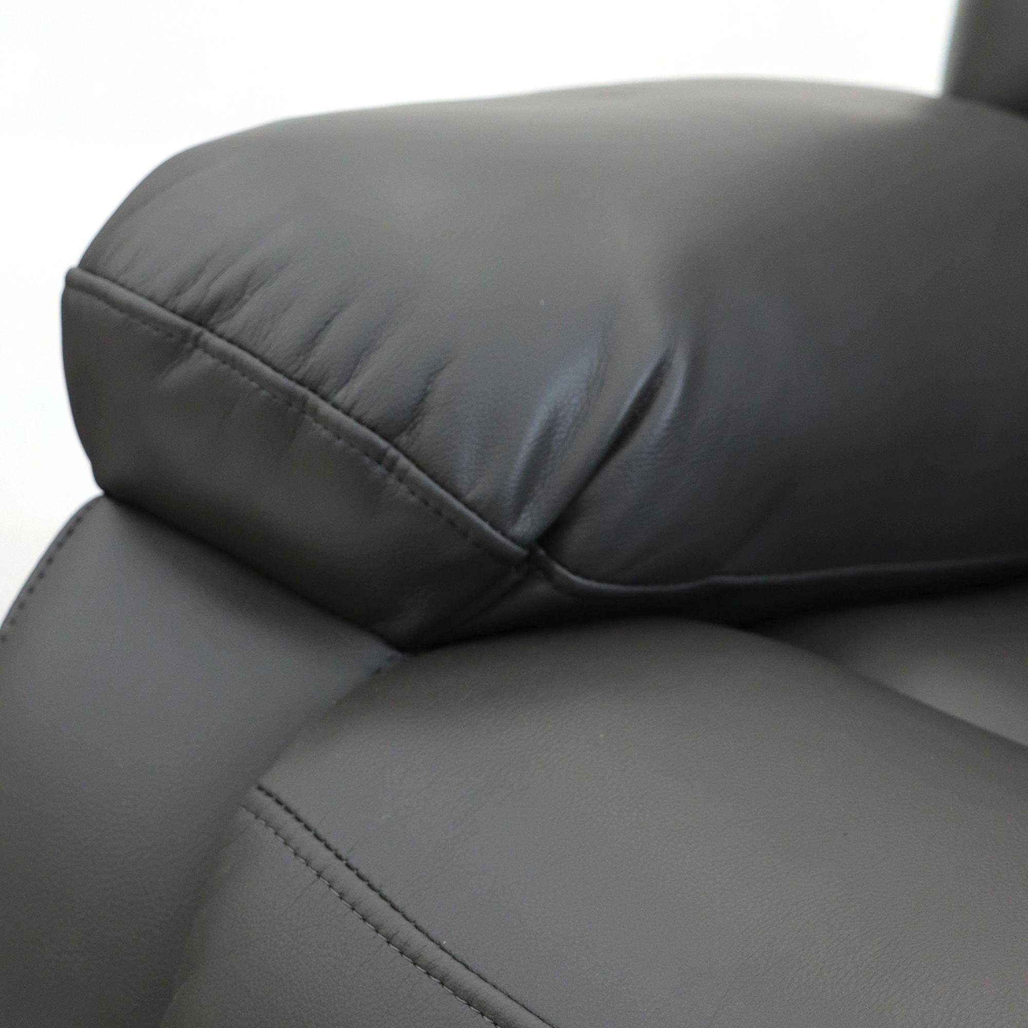 Product photograph of Alva Grey Faux Leather Electric Recliner Armchair from Choice Furniture Superstore.