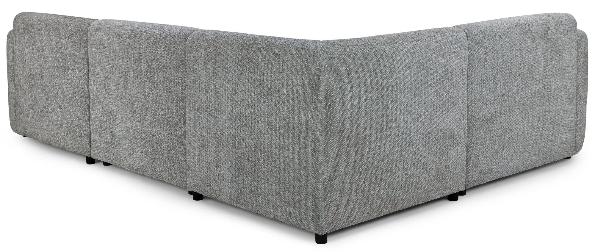 Product photograph of Tucano Grey Fabric Left Hand Facing Modular Corner Sofa from Choice Furniture Superstore.