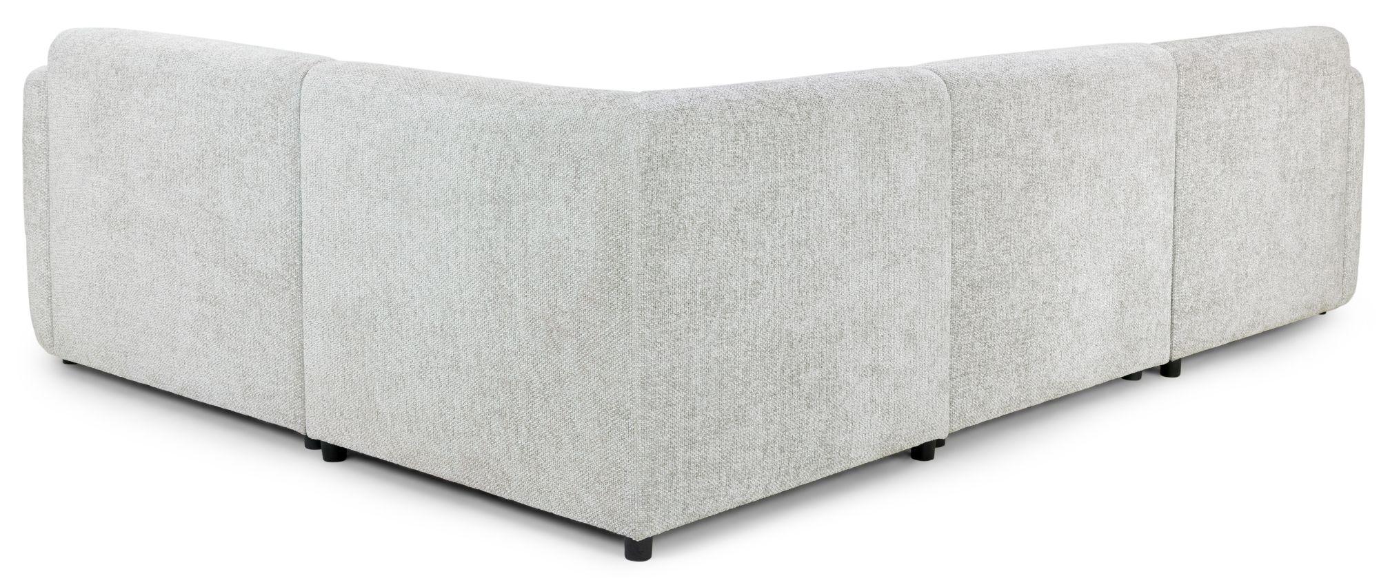 Product photograph of Tucano Ivory Fabric Right Hand Facing Modular Corner Sofa from Choice Furniture Superstore.