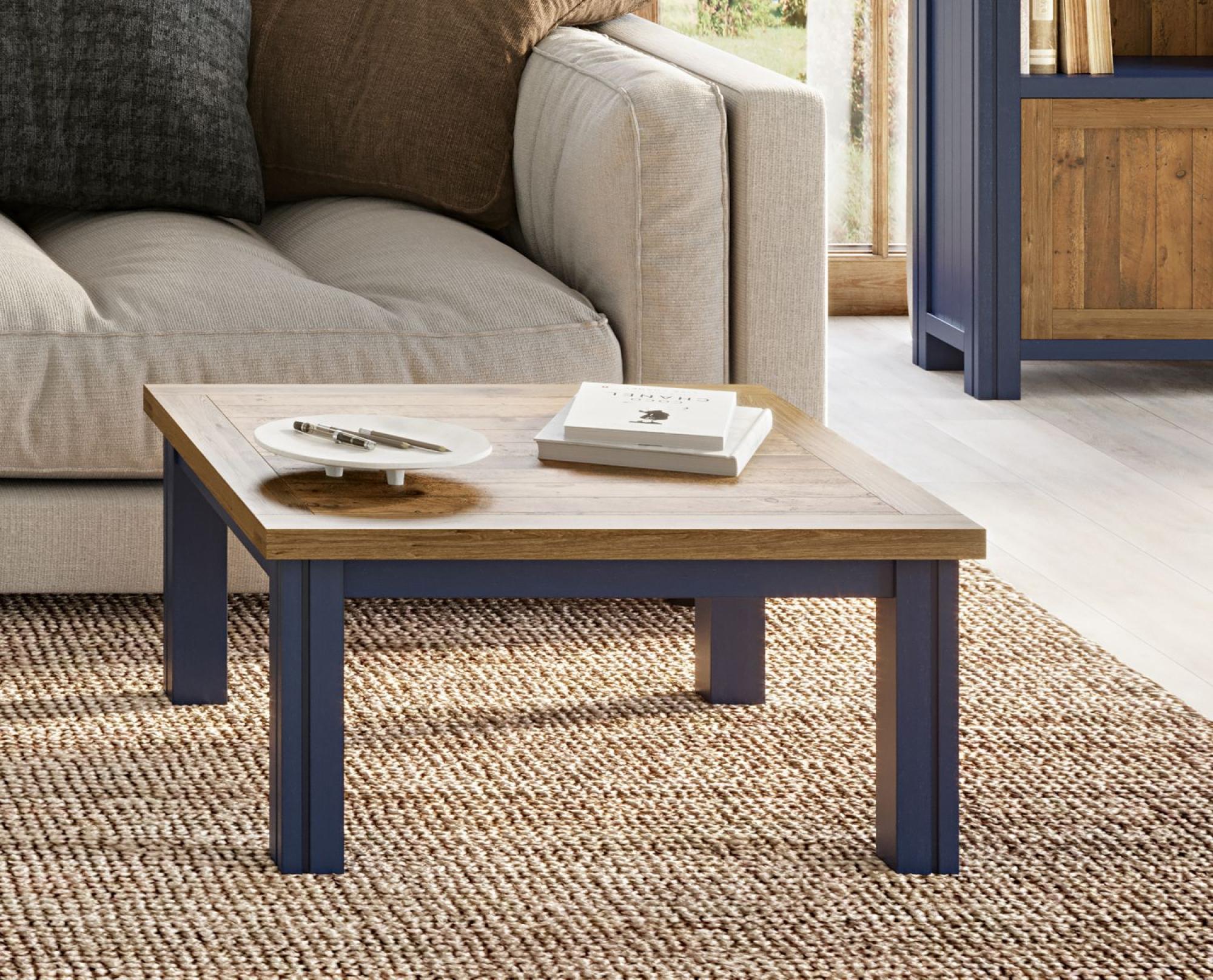 Product photograph of Splash Of Blue 70cm Square Coffee Table from Choice Furniture Superstore.