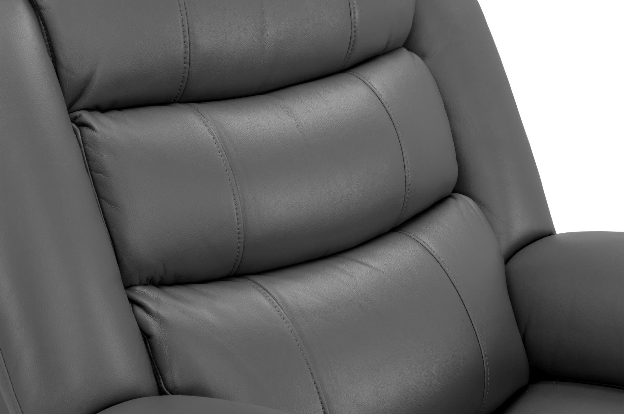 Product photograph of Otto Grey Faux Leather Electric Recliner Armchair from Choice Furniture Superstore.