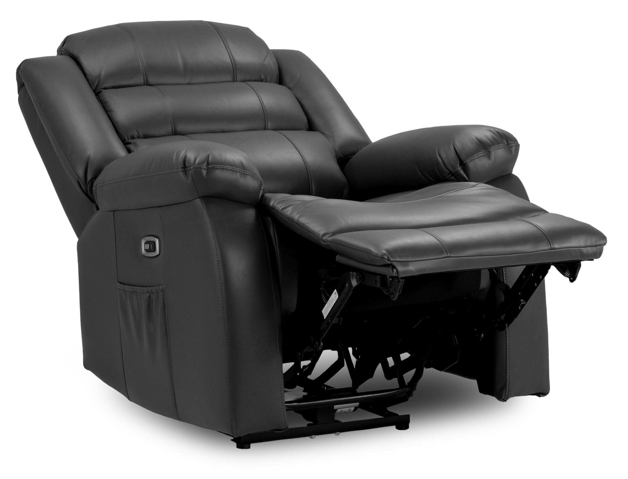 Product photograph of Otto Black Faux Leather Electric Recliner Armchair from Choice Furniture Superstore.