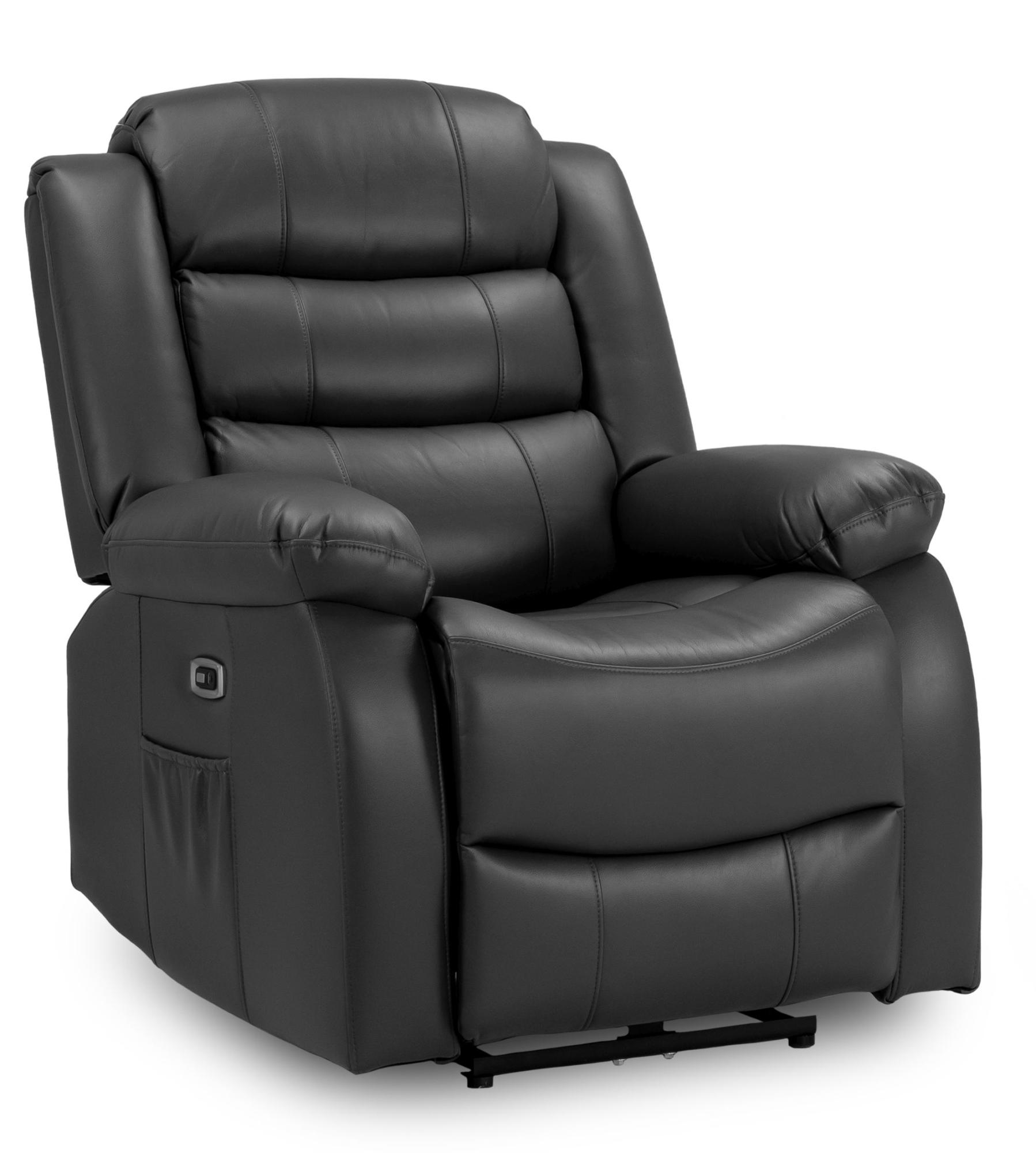 Product photograph of Otto Black Faux Leather Electric Recliner Armchair from Choice Furniture Superstore.