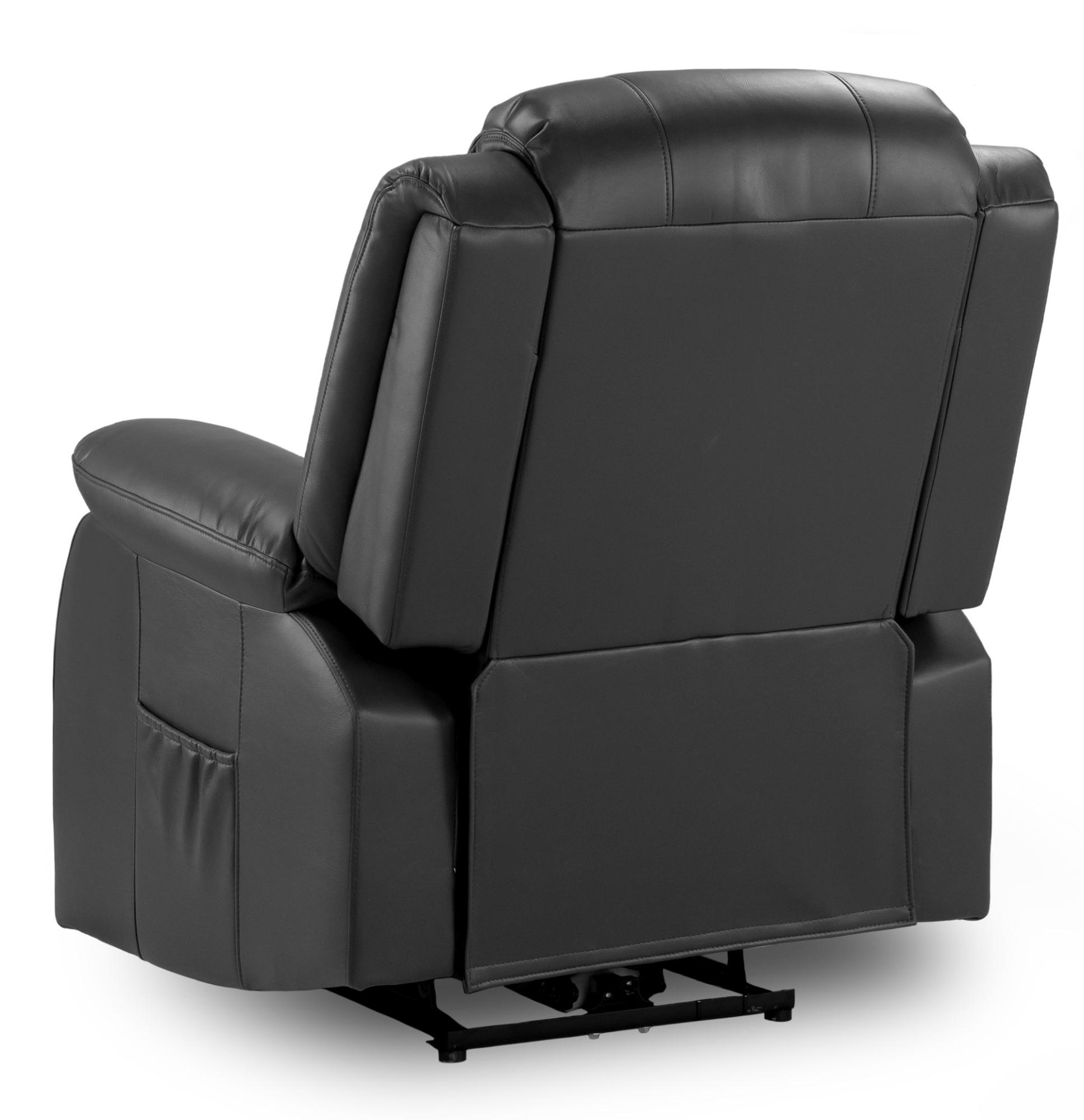 Product photograph of Otto Black Faux Leather Electric Recliner Armchair from Choice Furniture Superstore.