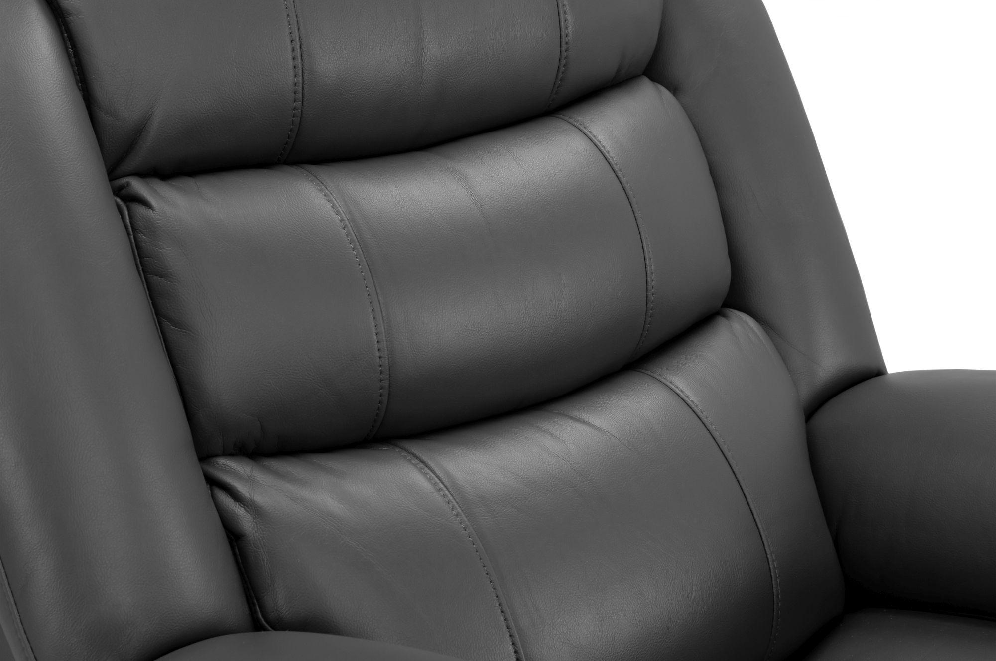 Product photograph of Otto Black Faux Leather Electric Recliner Armchair from Choice Furniture Superstore.