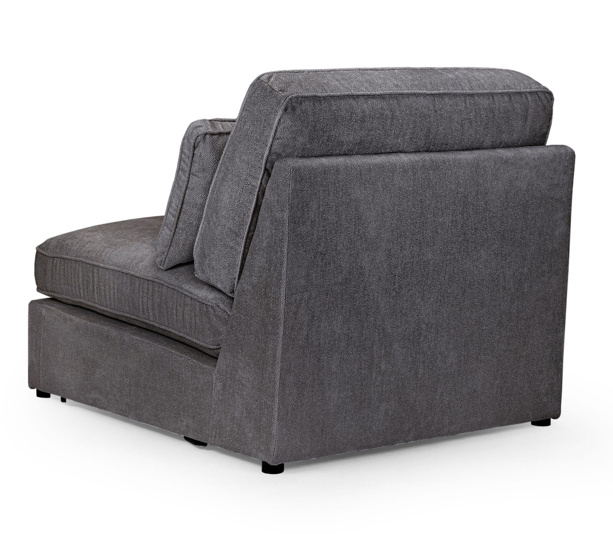 Product photograph of Kiana Grey Fabric Modular Armless Chair from Choice Furniture Superstore.