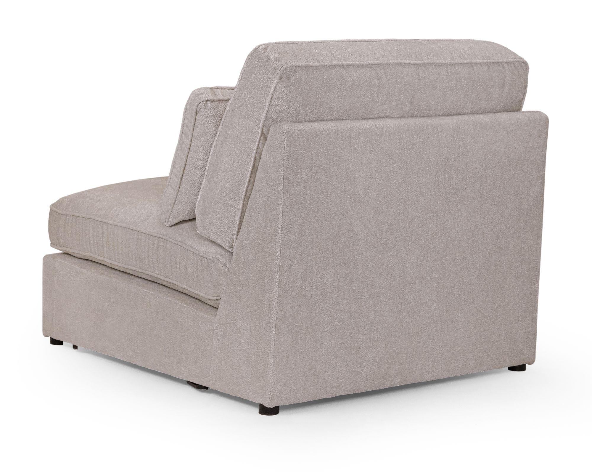 Product photograph of Kiana Mocha Fabric Modular Armless Chair from Choice Furniture Superstore.