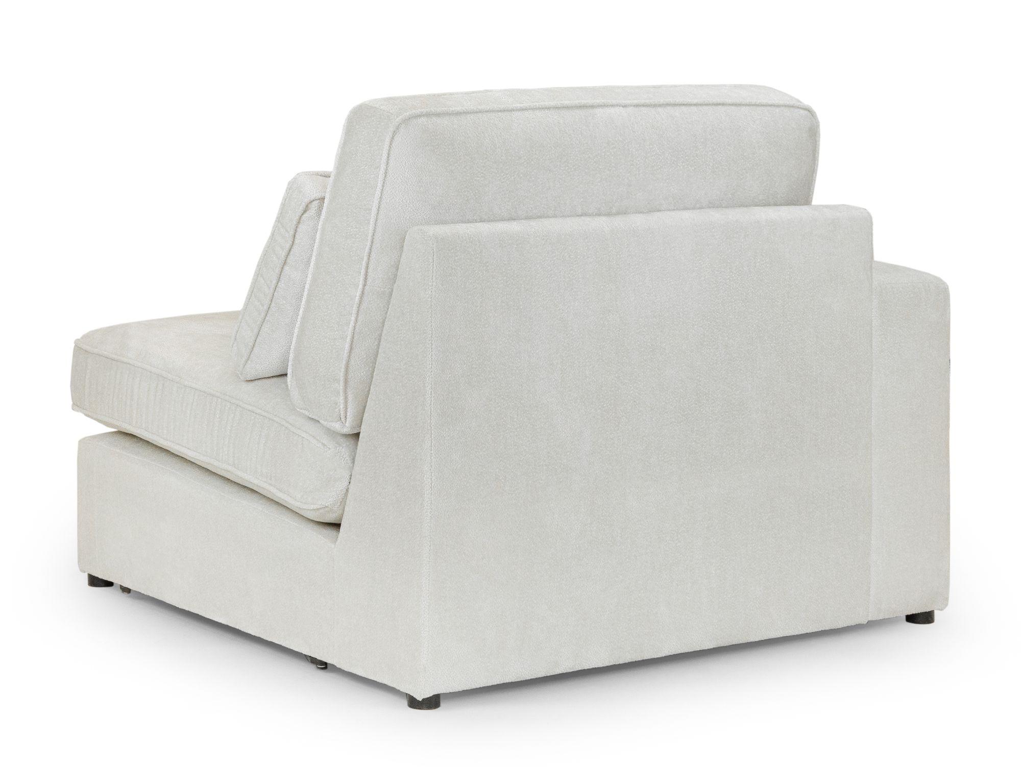 Product photograph of Kiana Ivory Fabric Left Hand Facing Modular Arm Chair from Choice Furniture Superstore.