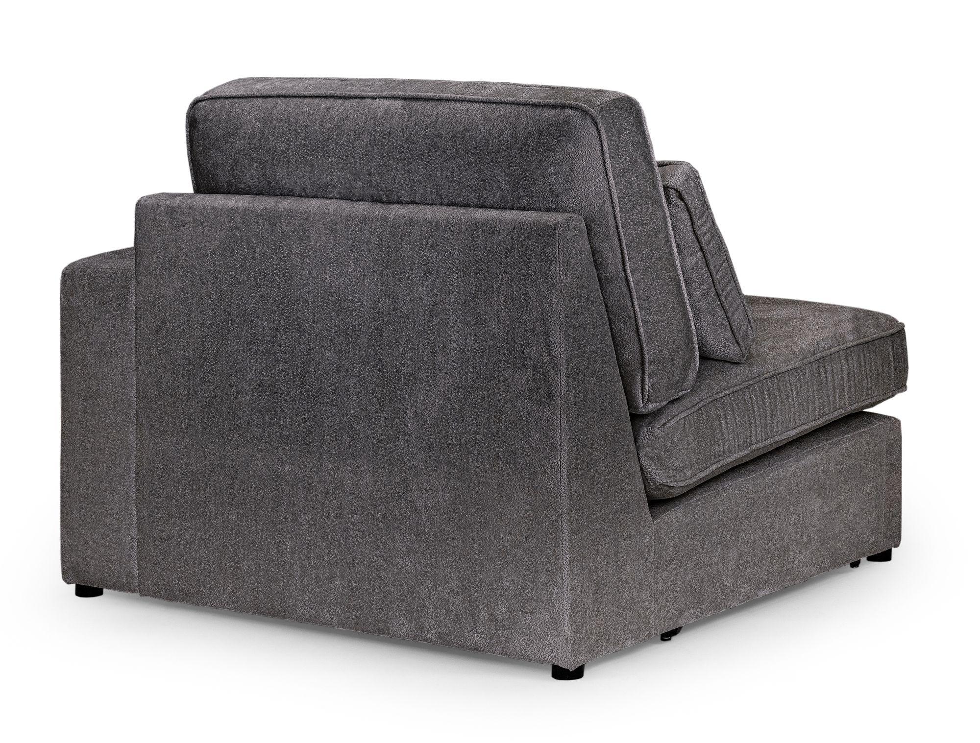 Product photograph of Kiana Grey Fabric Right Hand Facing Modular Arm Chair from Choice Furniture Superstore.