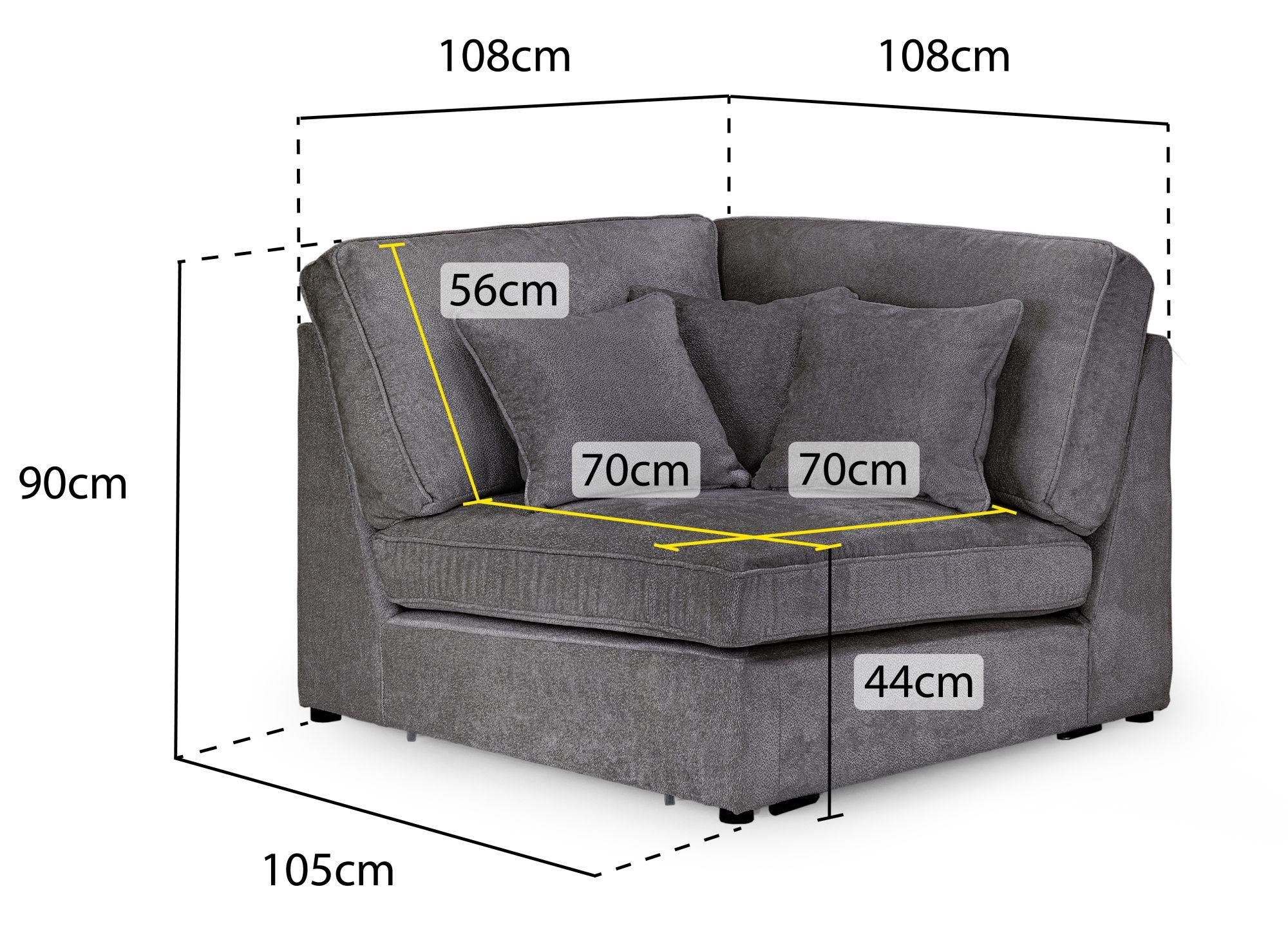 Product photograph of Kiana Grey Fabric Modular Corner Sofa from Choice Furniture Superstore.