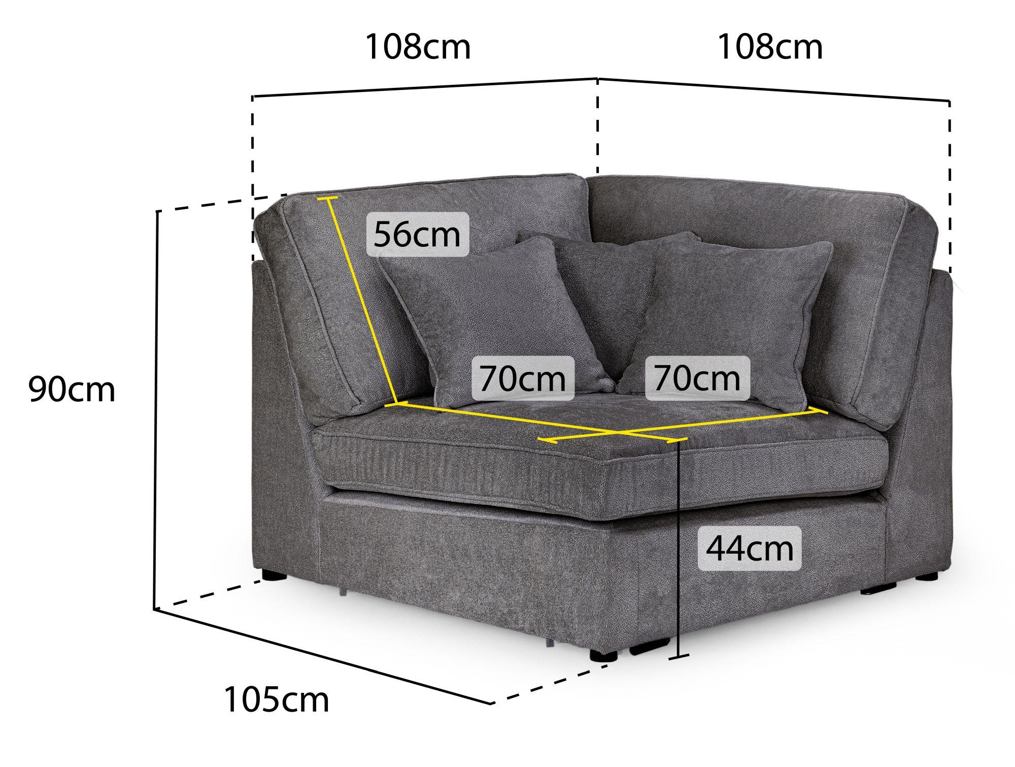 Product photograph of Kiana Ivory Fabric Modular Corner Sofa from Choice Furniture Superstore.