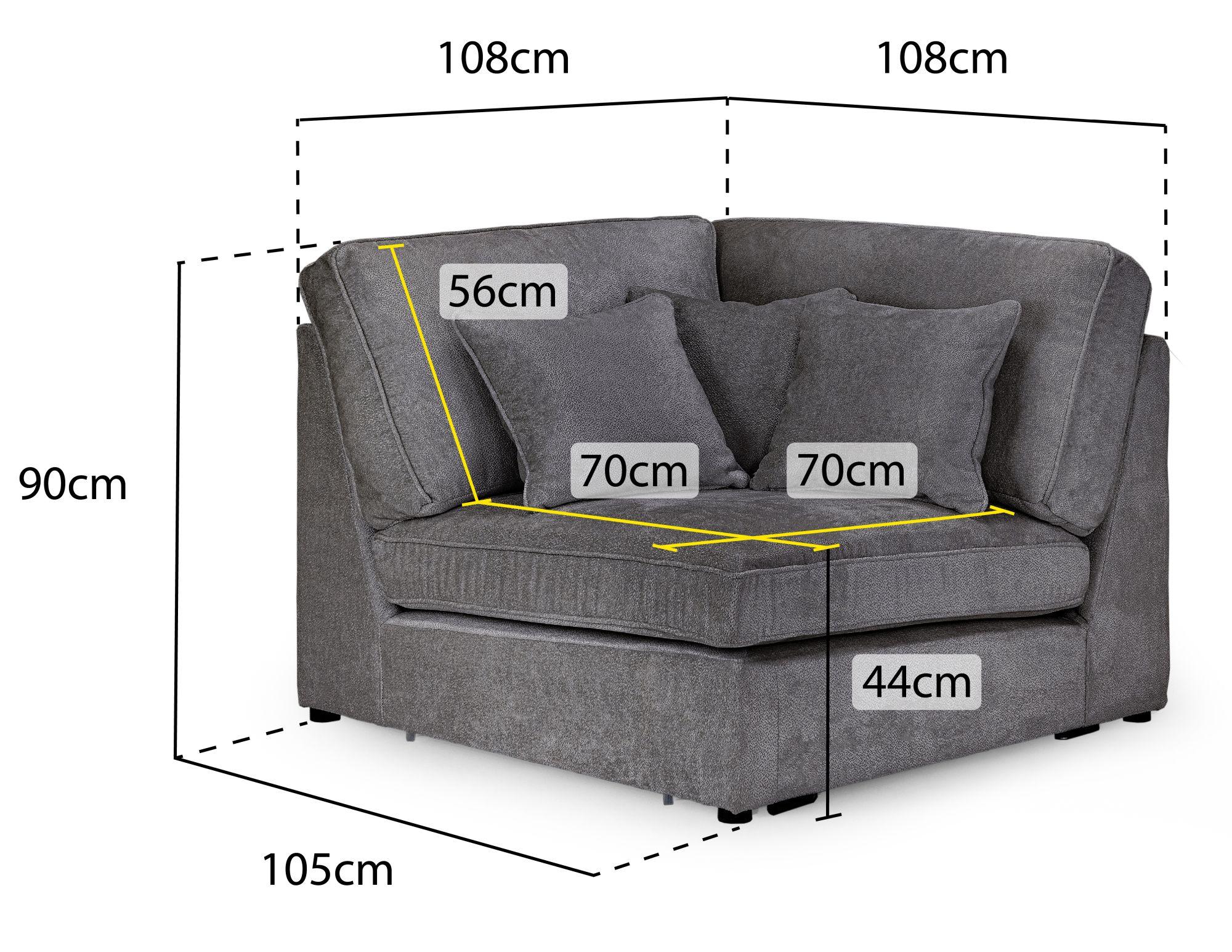 Product photograph of Kiana Mocha Fabric Modular Corner Sofa from Choice Furniture Superstore.