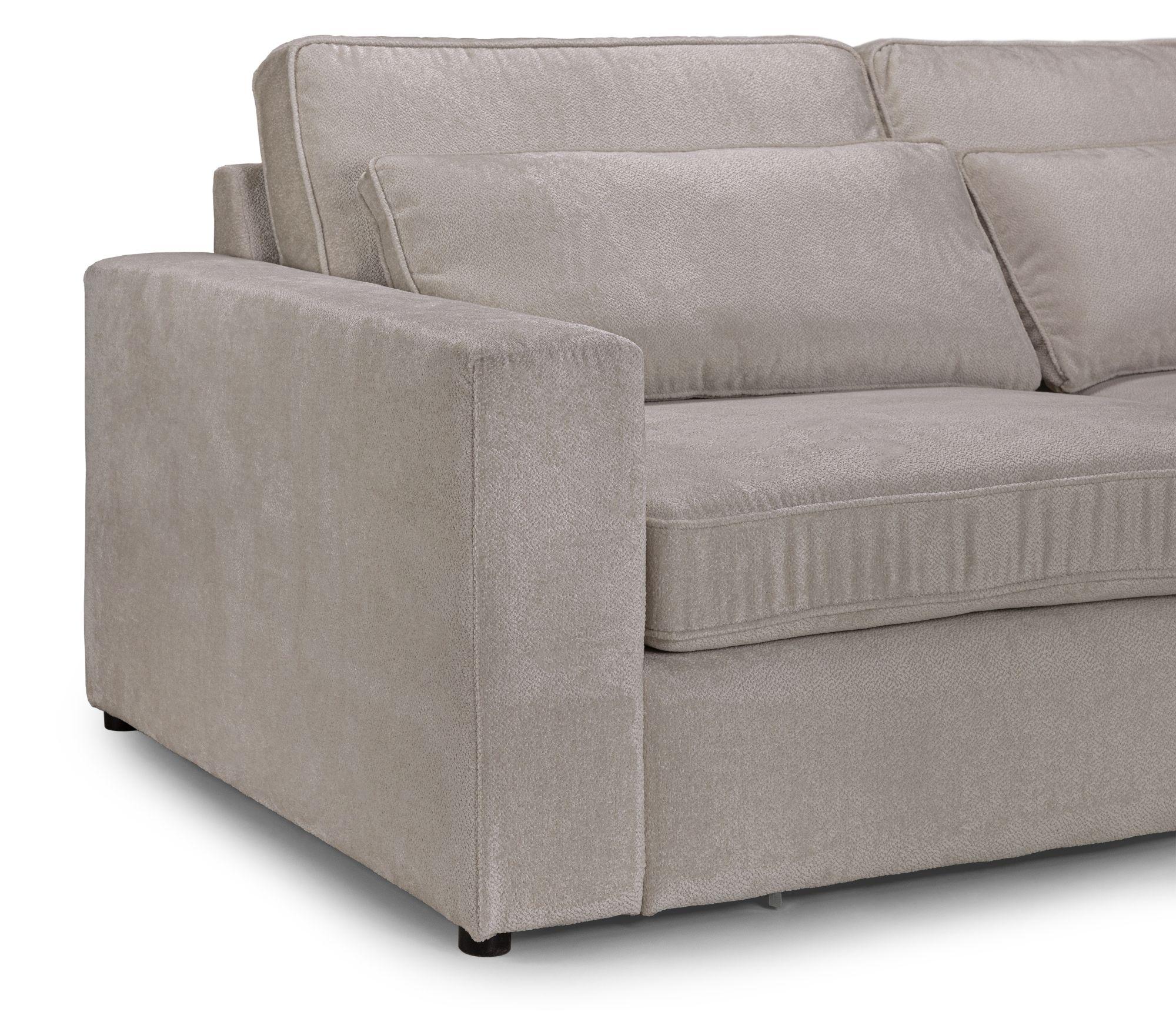 Product photograph of Kiana Mocha Fabric Left Hand Facing Modular Corner Sofa from Choice Furniture Superstore.