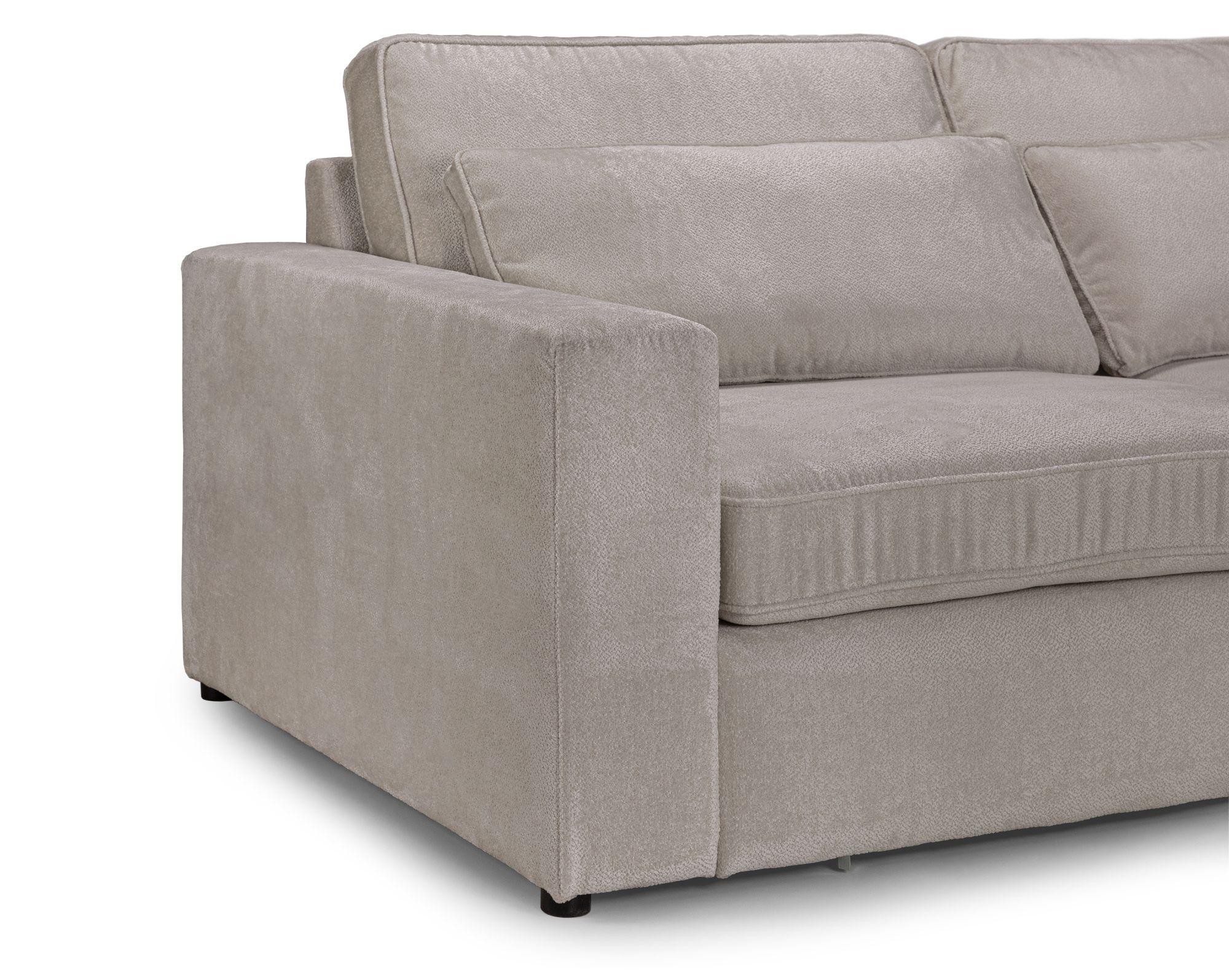 Product photograph of Kiana Mocha Fabric Right Hand Facing Modular Corner Sofa from Choice Furniture Superstore.