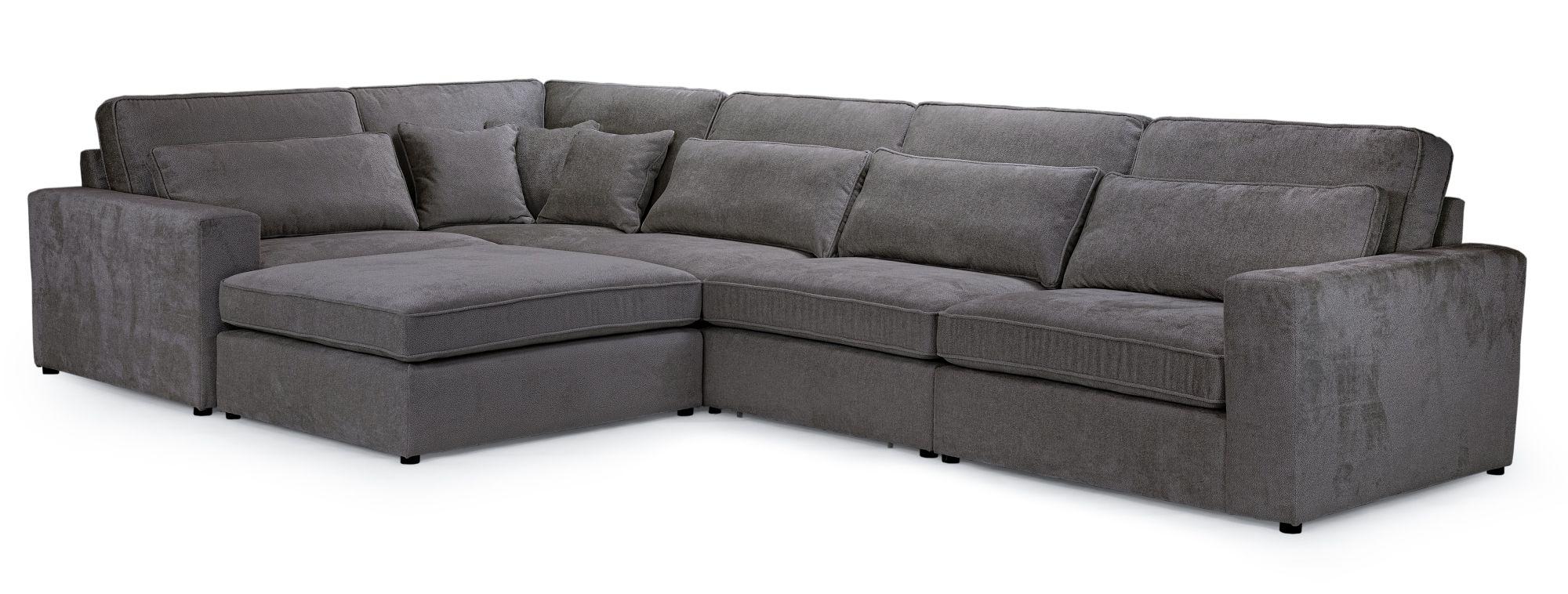 Product photograph of Kiana Grey Fabric Modular Large Corner Sofa from Choice Furniture Superstore.