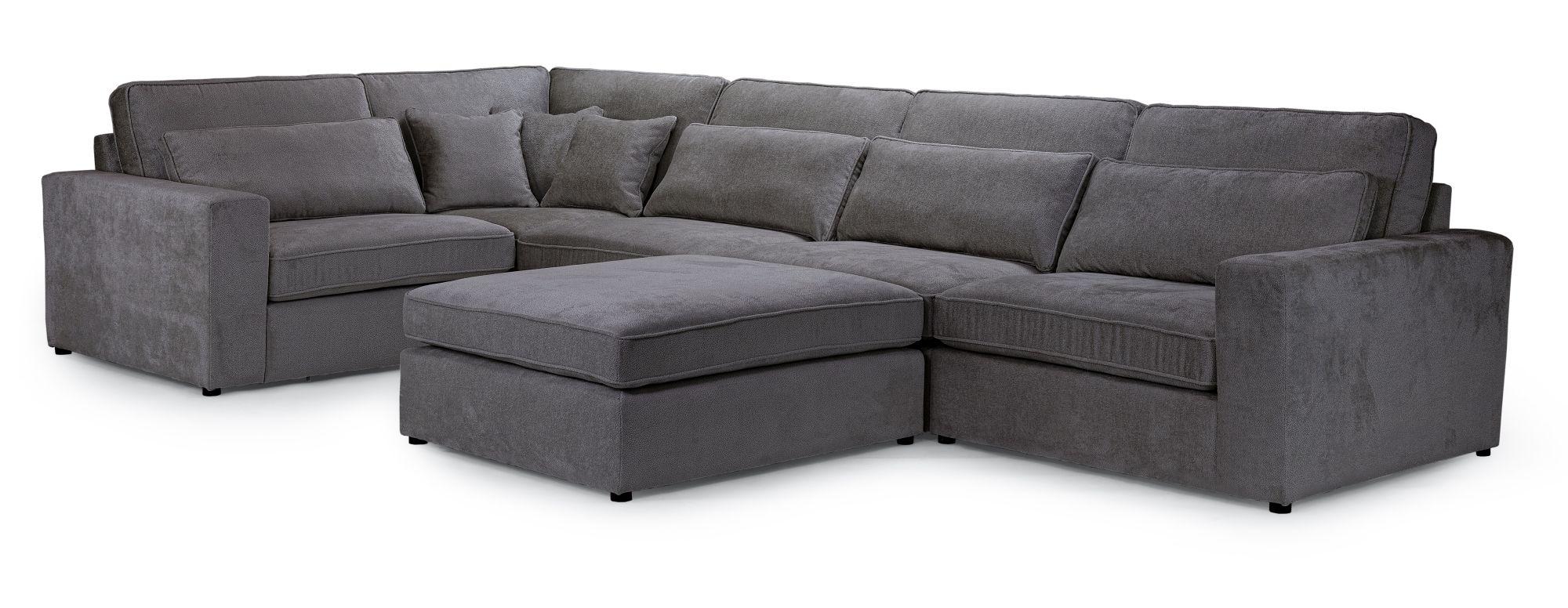 Product photograph of Kiana Grey Fabric Modular Large Corner Sofa from Choice Furniture Superstore.