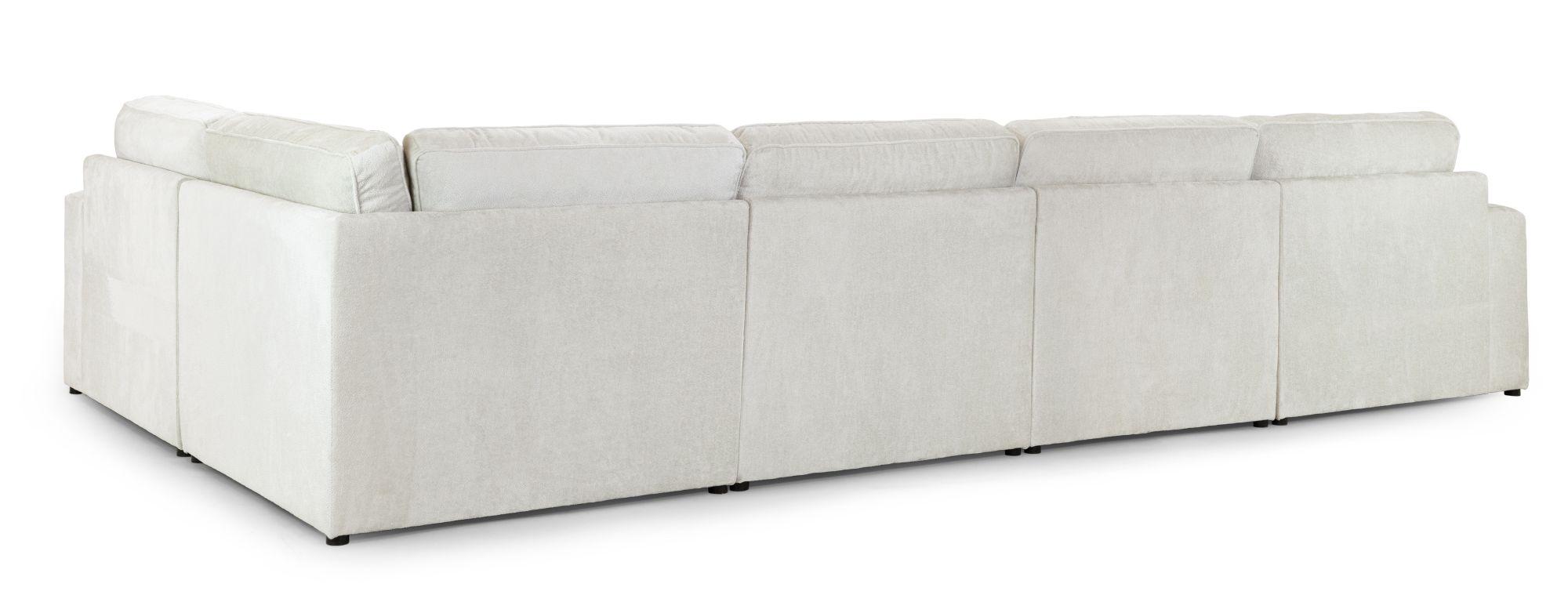 Product photograph of Kiana Ivory Fabric Modular Large Corner Sofa from Choice Furniture Superstore.