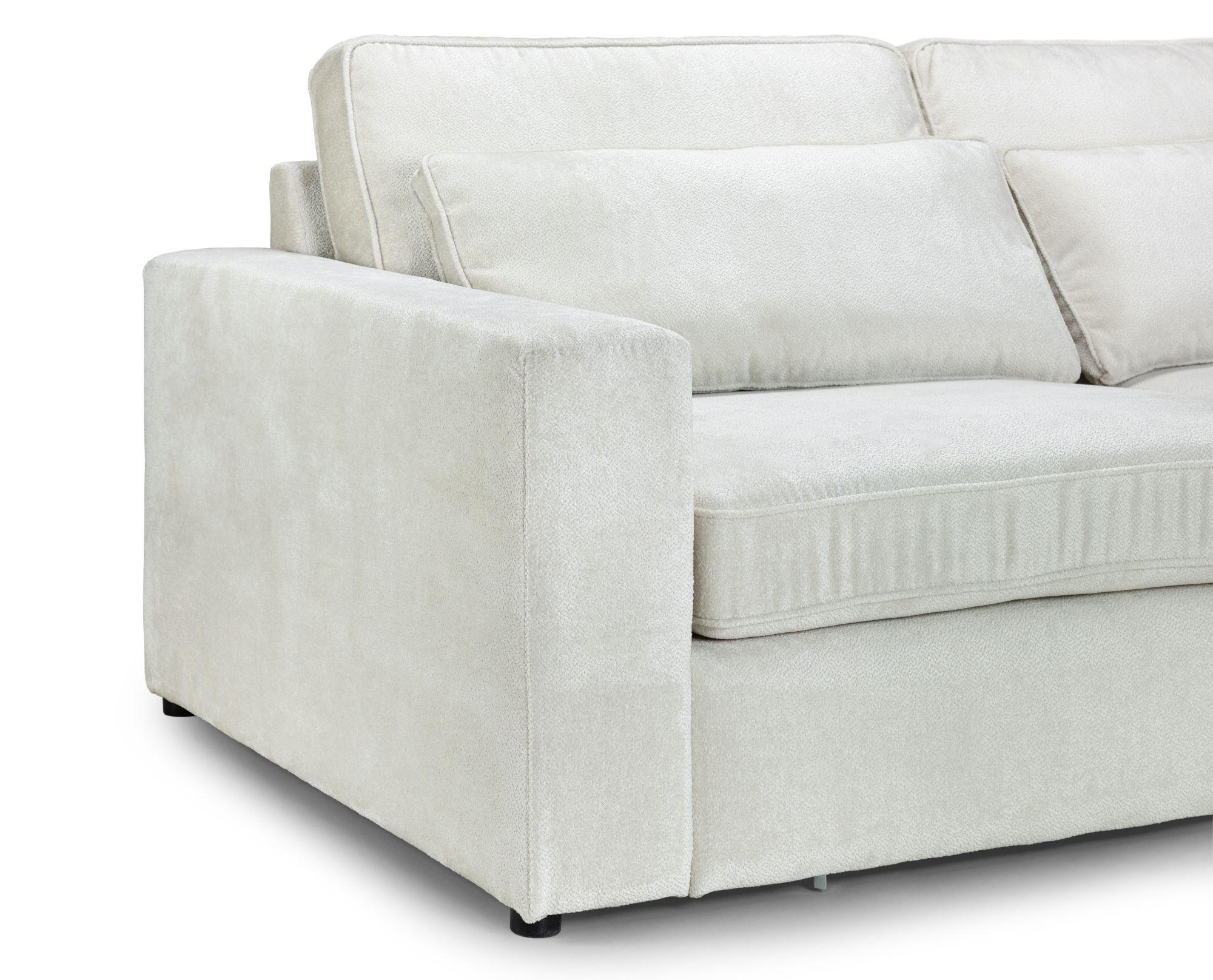 Product photograph of Kiana Ivory Fabric Modular Large Corner Sofa from Choice Furniture Superstore.