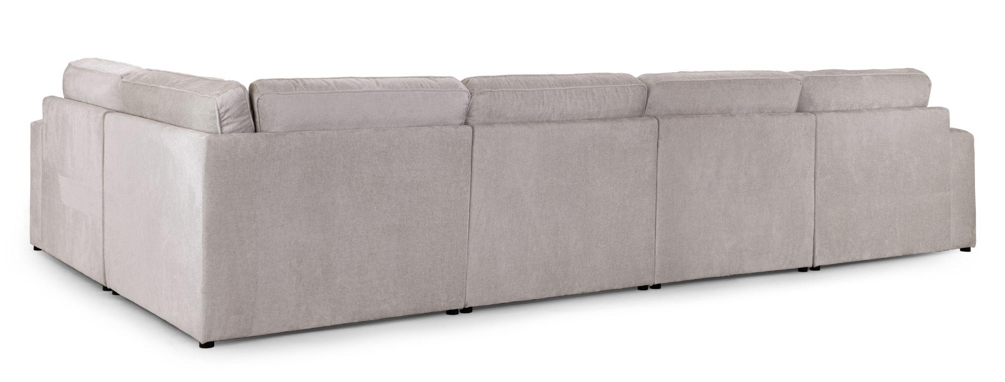 Product photograph of Kiana Mocha Fabric Modular Large Corner Sofa from Choice Furniture Superstore.