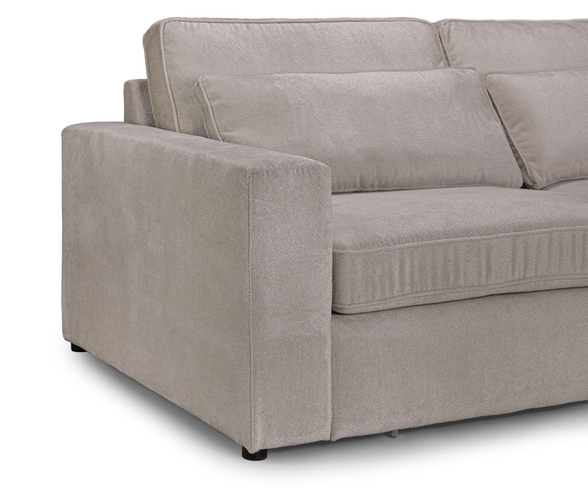 Product photograph of Kiana Mocha Fabric Modular Large Corner Sofa from Choice Furniture Superstore.