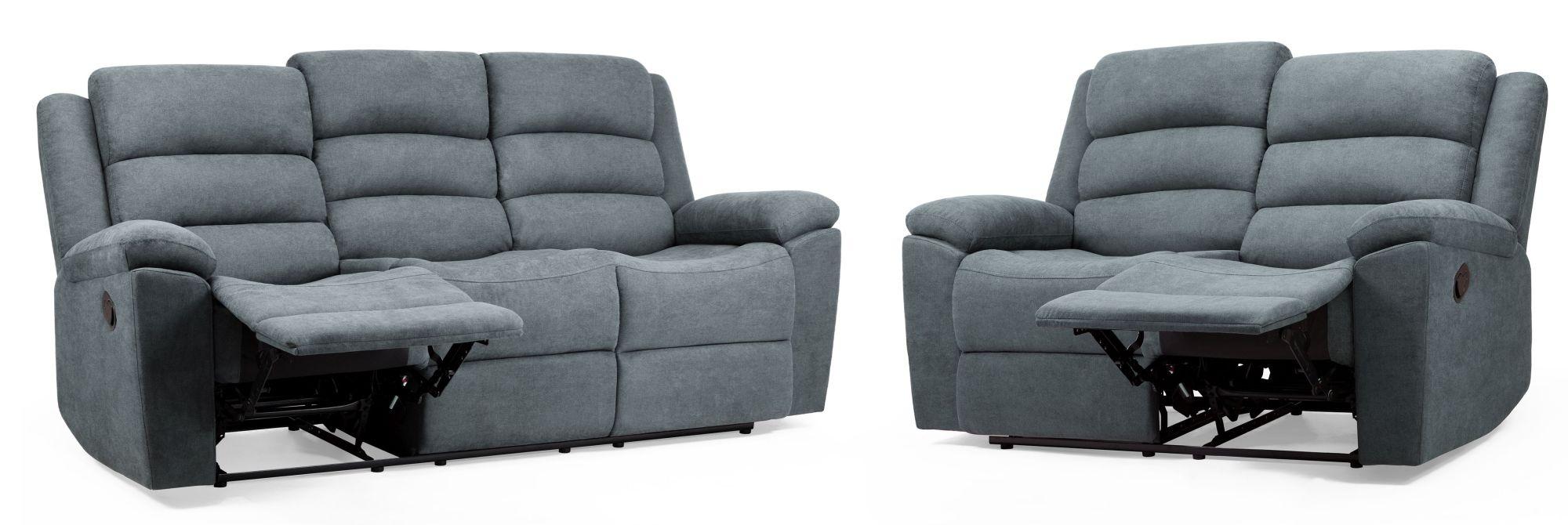 Product photograph of Sable Grey Fabric 3 2 Seater Recliner Sofa from Choice Furniture Superstore.