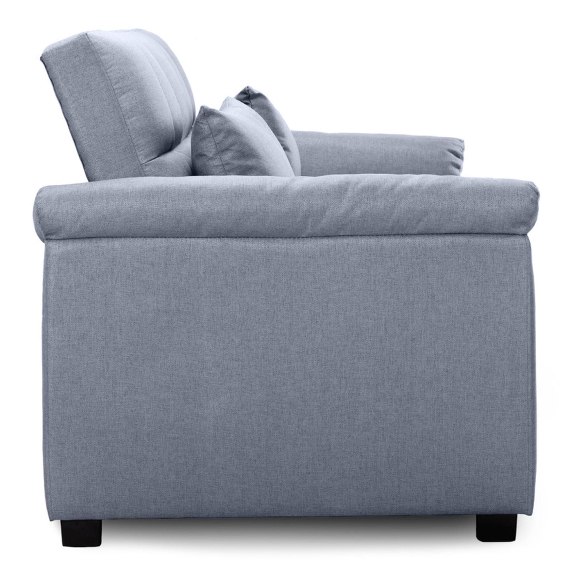 Product photograph of Luana Grey Fabric 2 Seater Pull Out Sofabed from Choice Furniture Superstore.