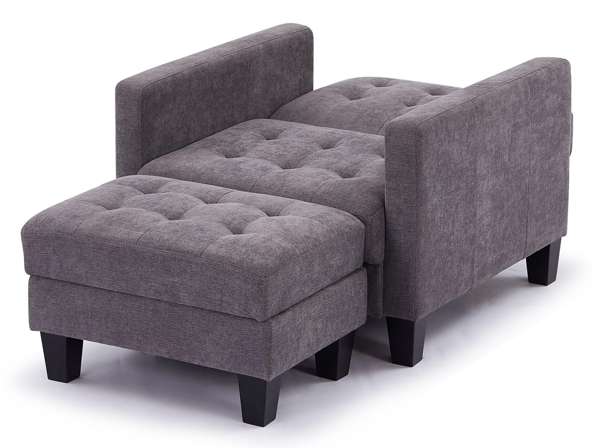 Product photograph of Halia Dark Grey Fabric Click Clack Chair Bed from Choice Furniture Superstore.