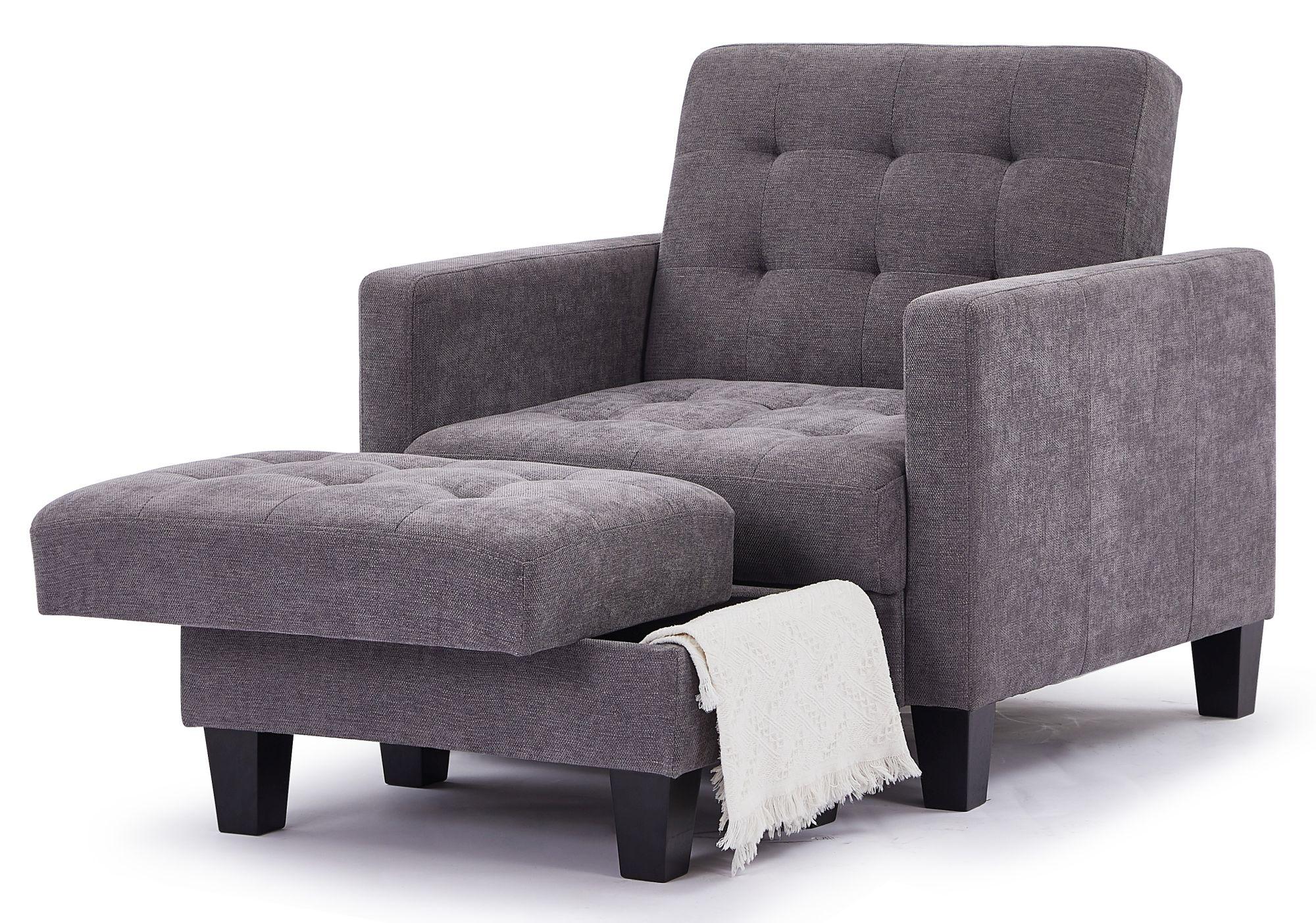 Product photograph of Halia Dark Grey Fabric Click Clack Chair Bed from Choice Furniture Superstore.