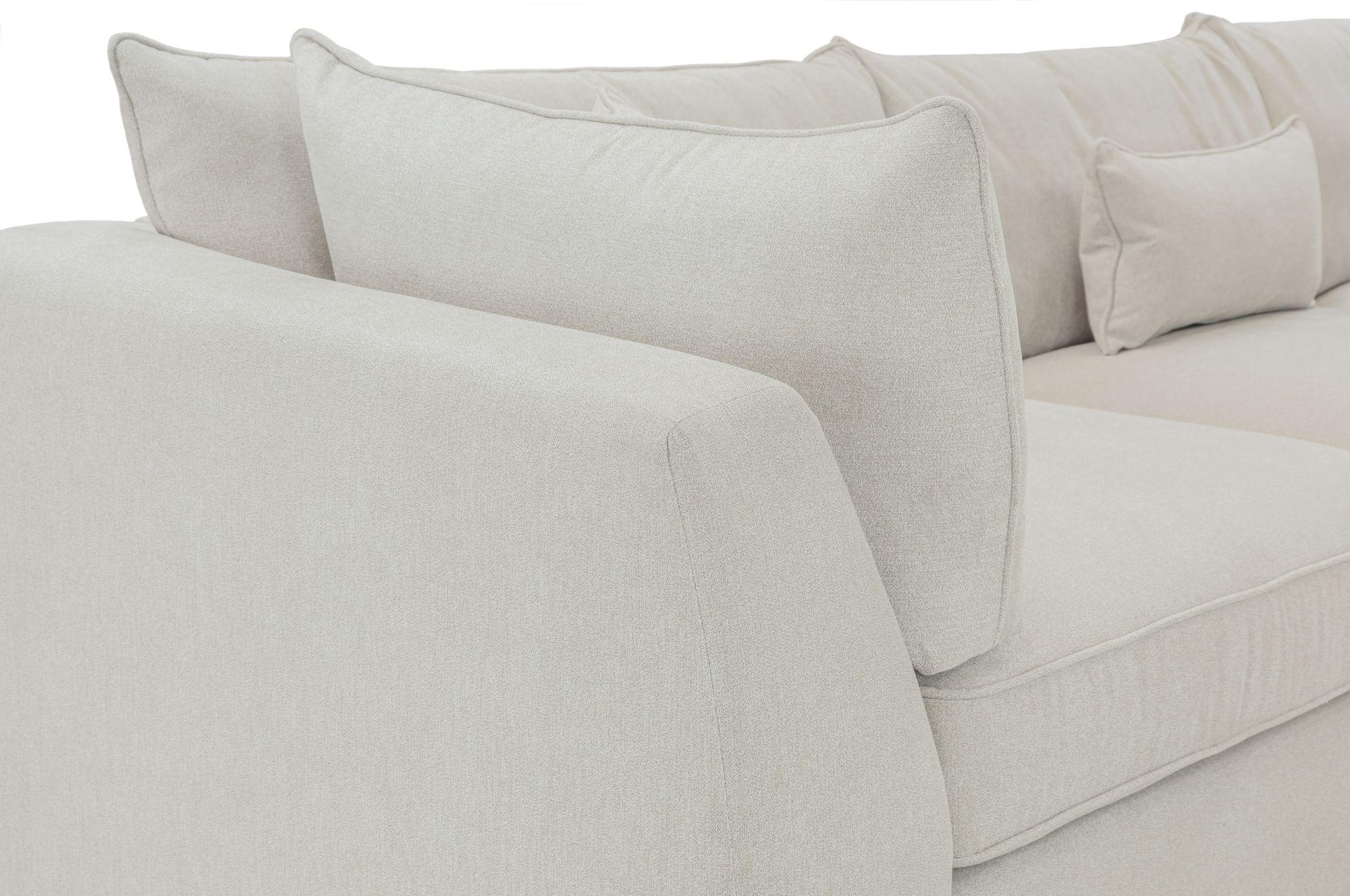 Product photograph of Monaco Stone Fabric Large Corner Sofa from Choice Furniture Superstore.