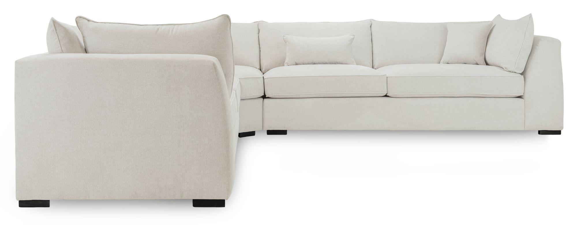 Product photograph of Monaco Stone Fabric Large Corner Sofa from Choice Furniture Superstore.