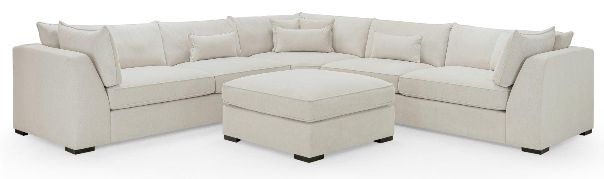 Product photograph of Monaco Stone Fabric Large Corner Sofa from Choice Furniture Superstore.
