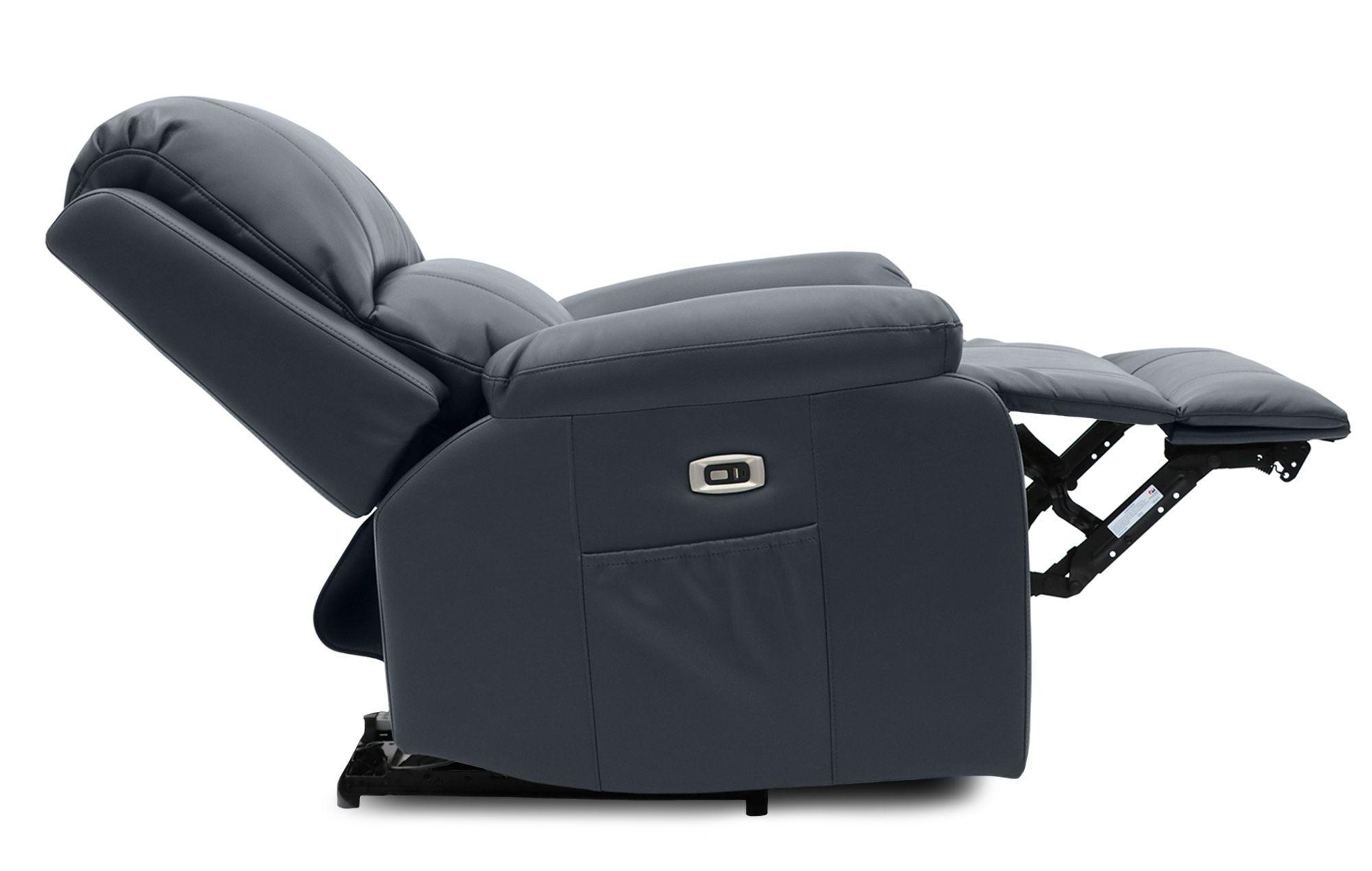 Product photograph of Axel Grey Faux Leather Electric Recliner Armchair from Choice Furniture Superstore.