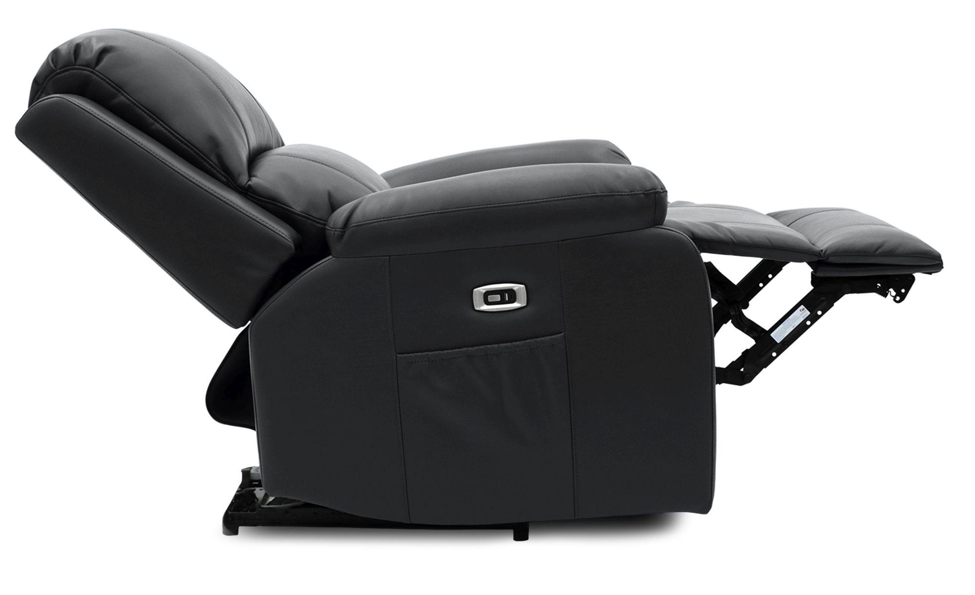 Product photograph of Axel Black Faux Leather Electric Recliner Armchair from Choice Furniture Superstore.