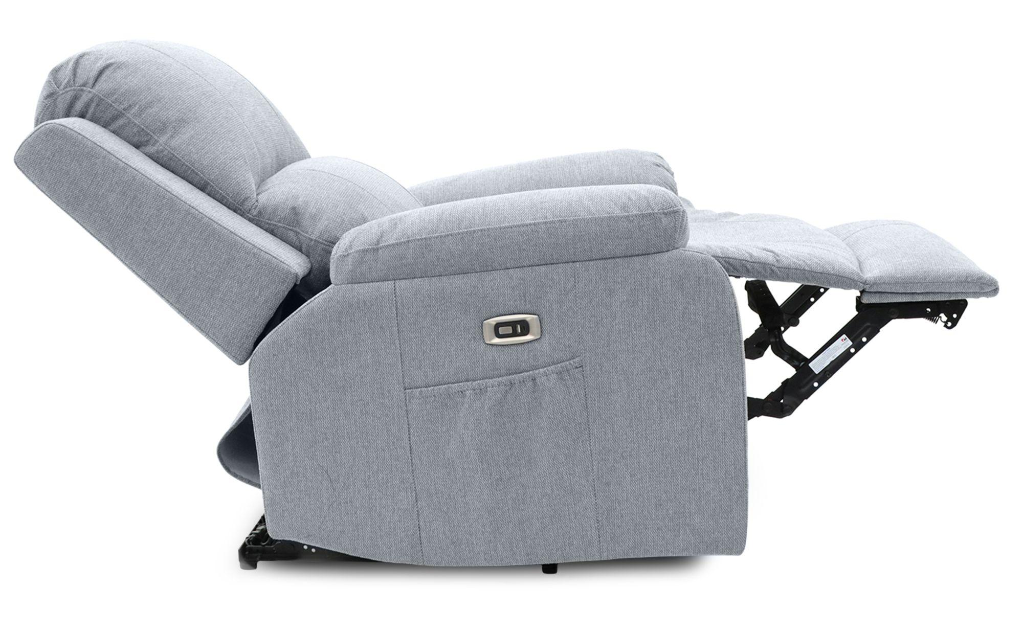 Product photograph of Axel Grey Fabric Electric Recliner Armchair from Choice Furniture Superstore.