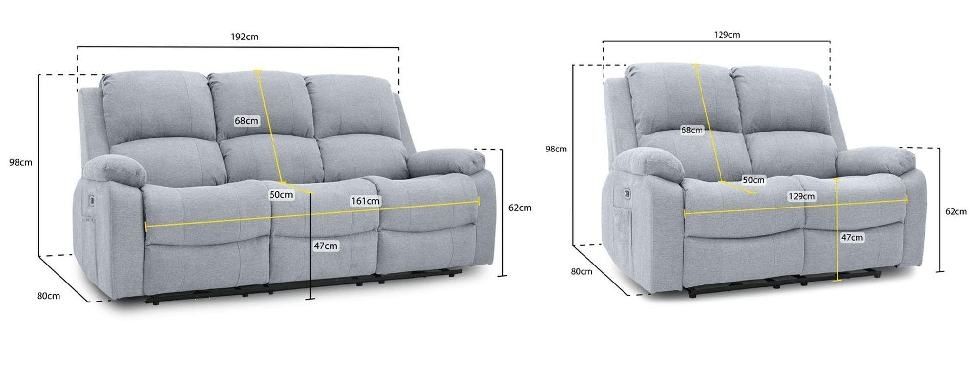 Product photograph of Axel Grey Fabric Electric Recliner 3 2 Seater Sofa from Choice Furniture Superstore.