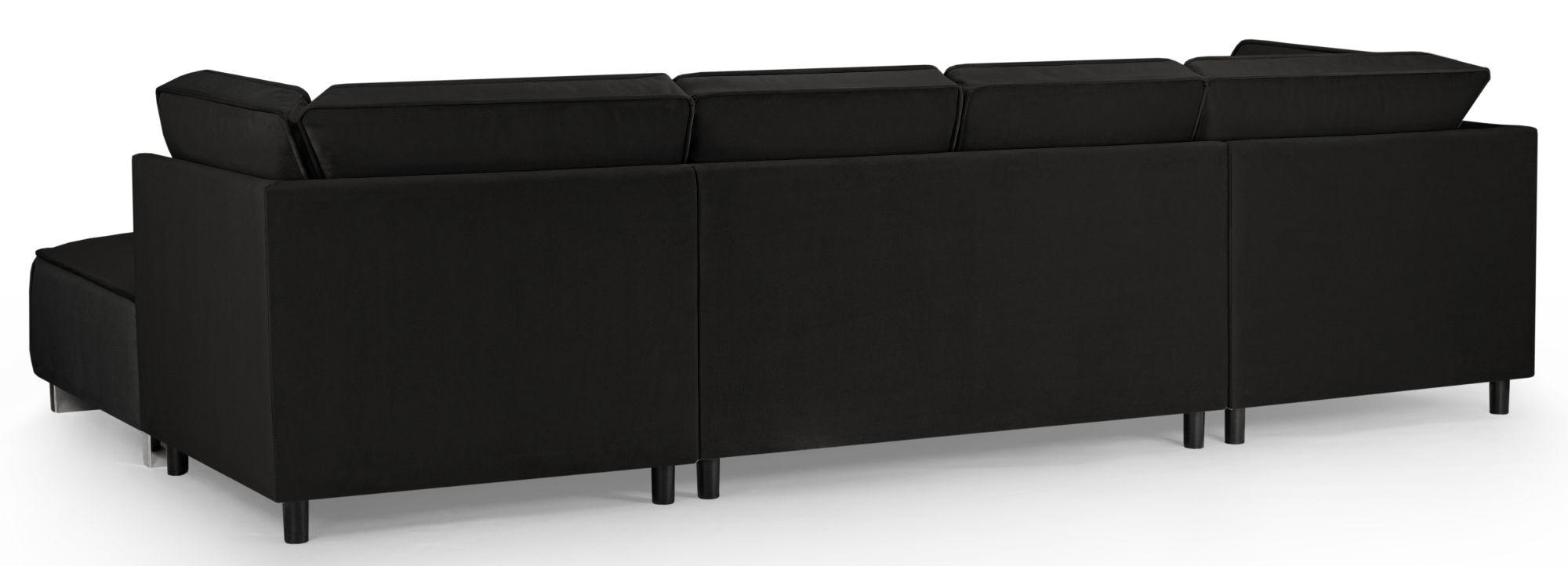 Product photograph of Sloane Black Fabric U Shape Corner Sofa Suite from Choice Furniture Superstore.