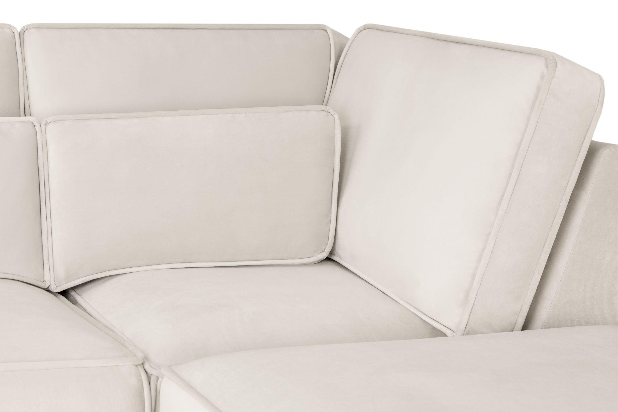 Product photograph of Sloane Cream Fabric U Shape Corner Sofa Suite from Choice Furniture Superstore.