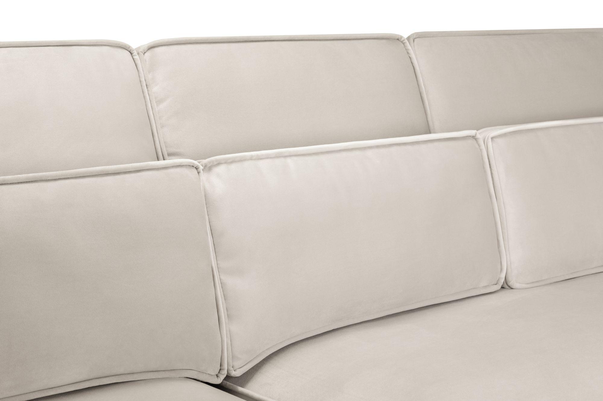 Product photograph of Sloane Cream Fabric U Shape Corner Sofa Suite from Choice Furniture Superstore.
