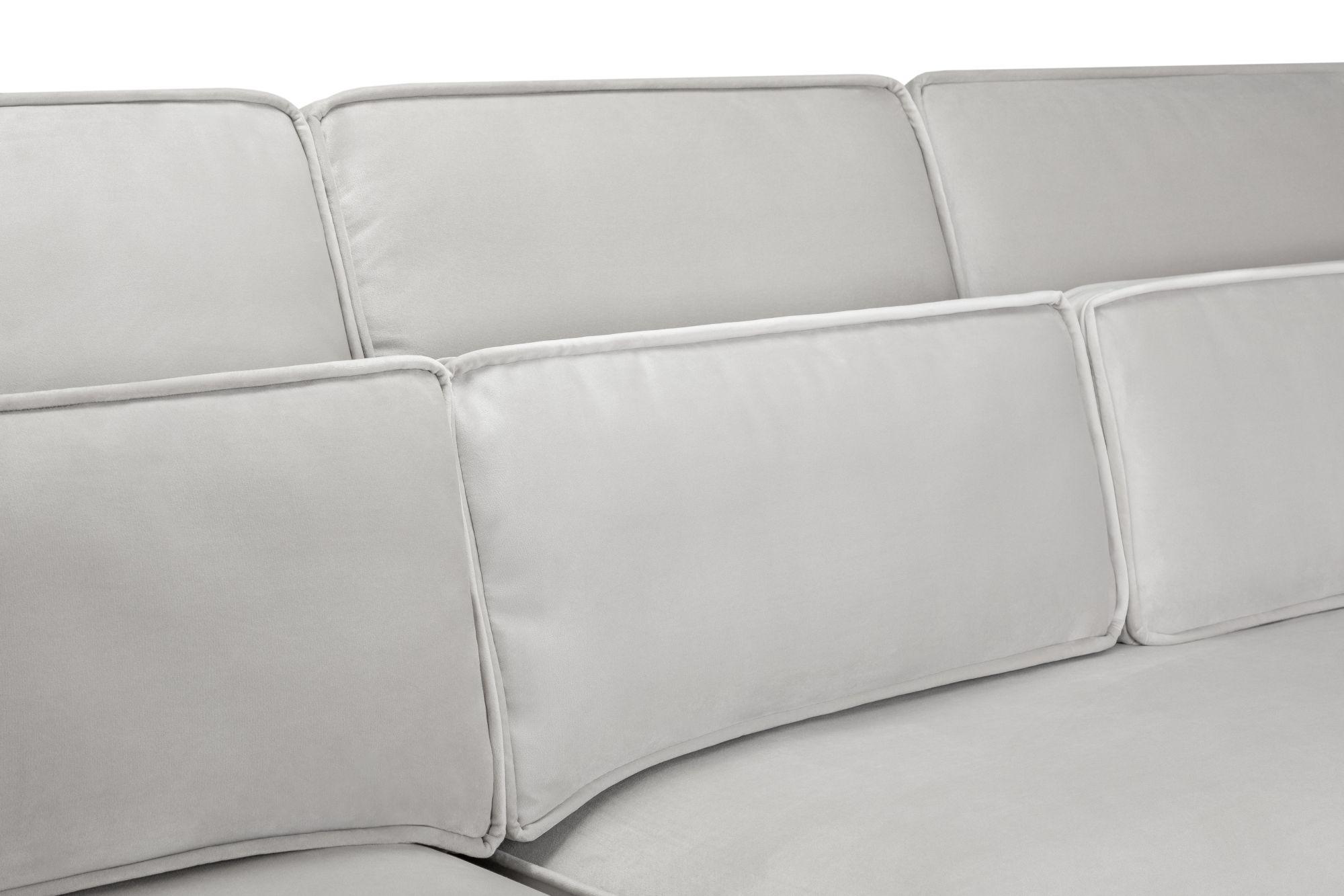Product photograph of Sloane Silver Fabric U Shape Corner Sofa Suite from Choice Furniture Superstore.