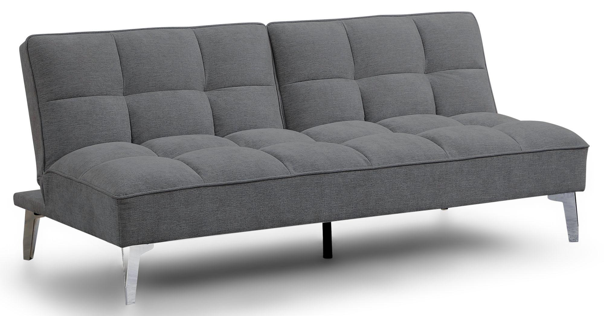 Product photograph of Carys Dark Grey Fabric 3 Seater Click Clack Sofa Bed from Choice Furniture Superstore.