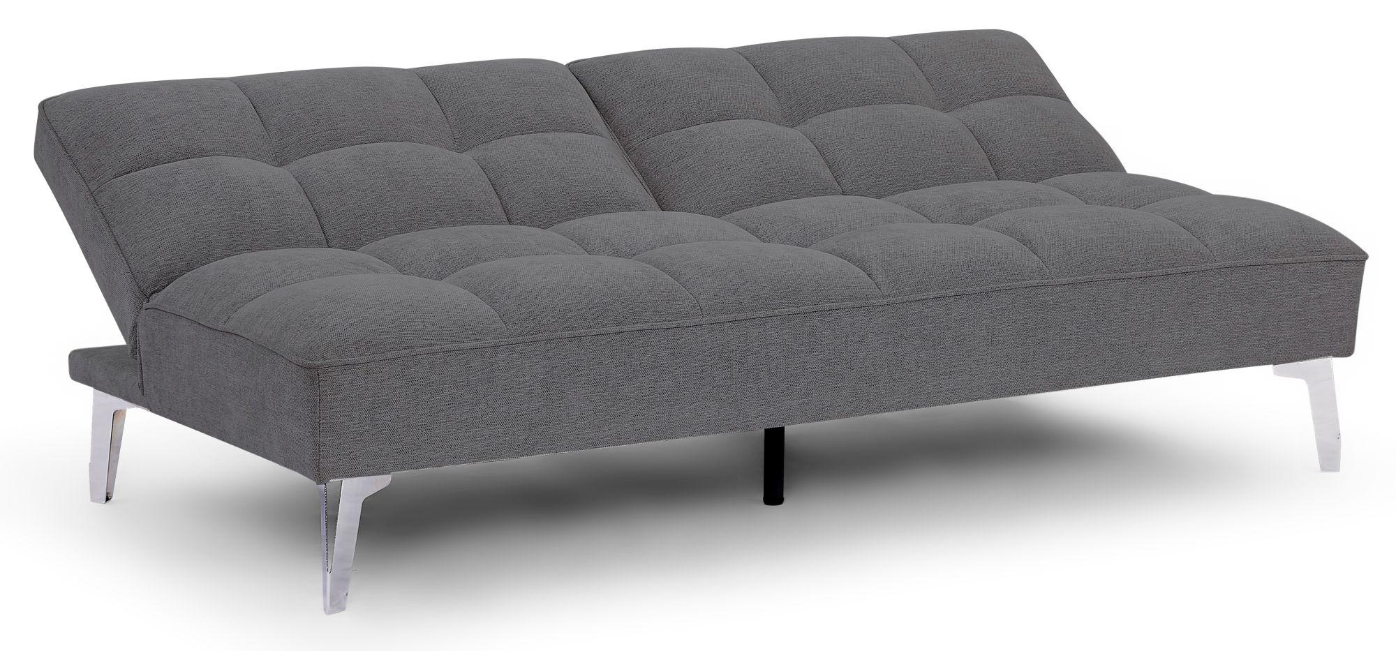 Product photograph of Carys Dark Grey Fabric 3 Seater Click Clack Sofa Bed from Choice Furniture Superstore.