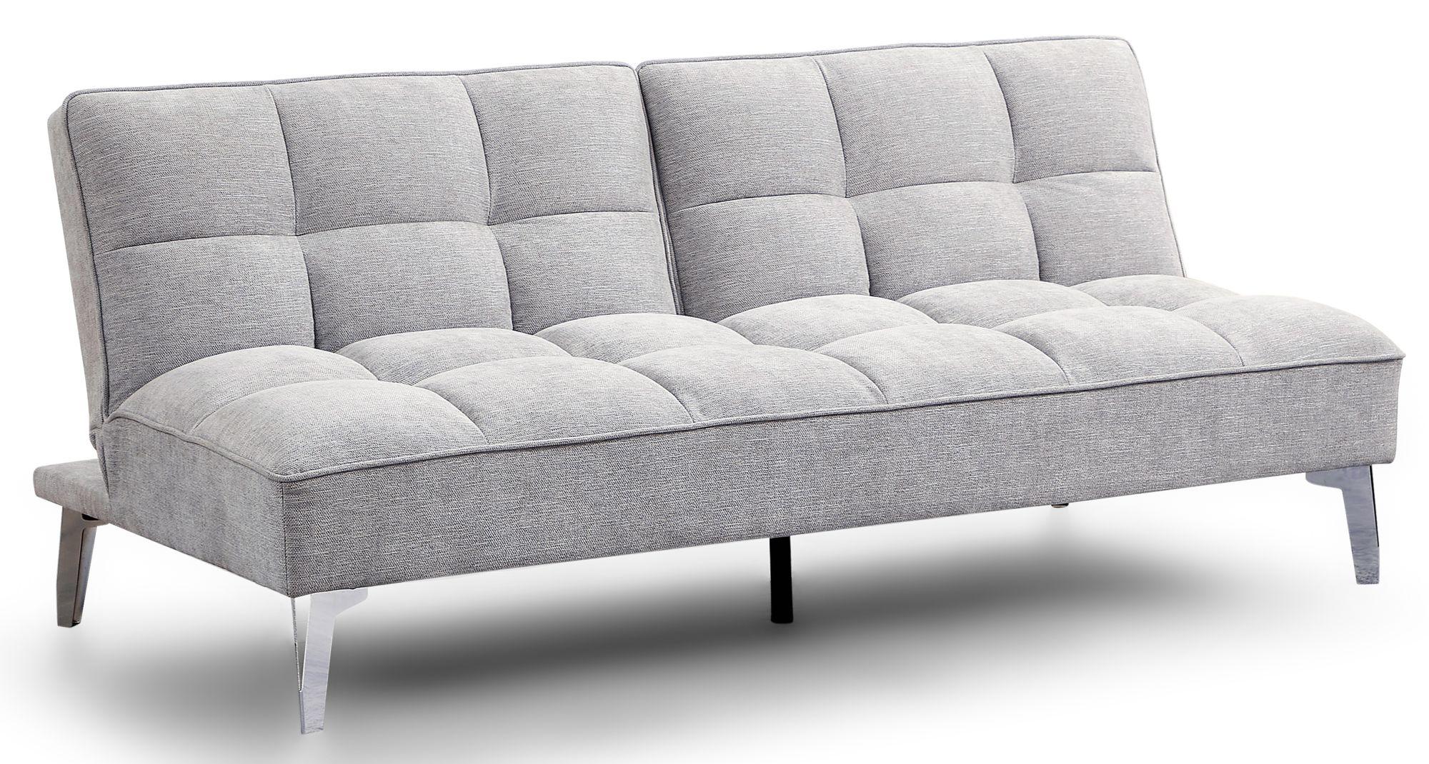 Product photograph of Carys Light Grey Fabric 3 Seater Click Clack Sofa Bed from Choice Furniture Superstore.