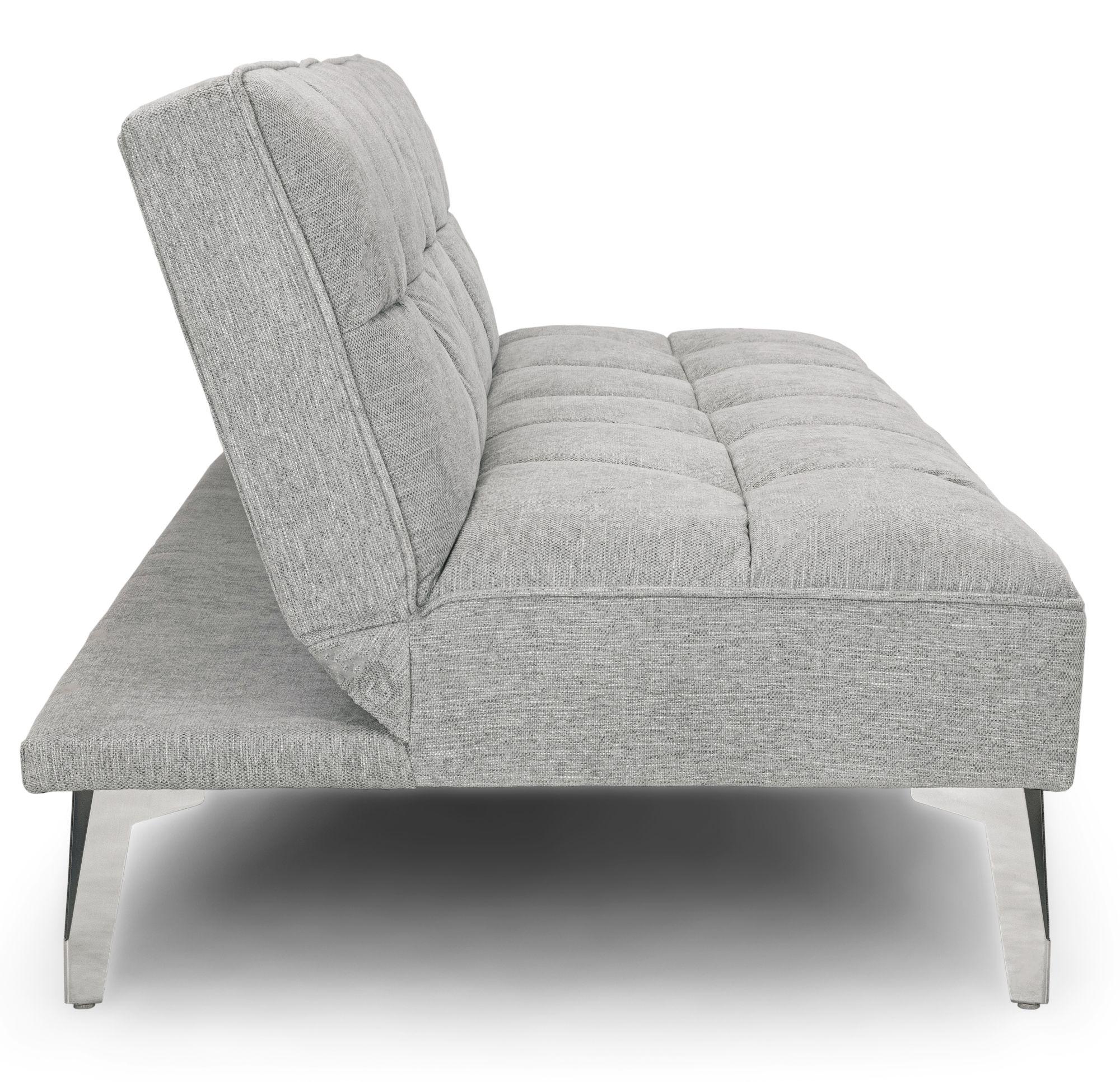 Product photograph of Carys Light Grey Fabric 3 Seater Click Clack Sofa Bed from Choice Furniture Superstore.